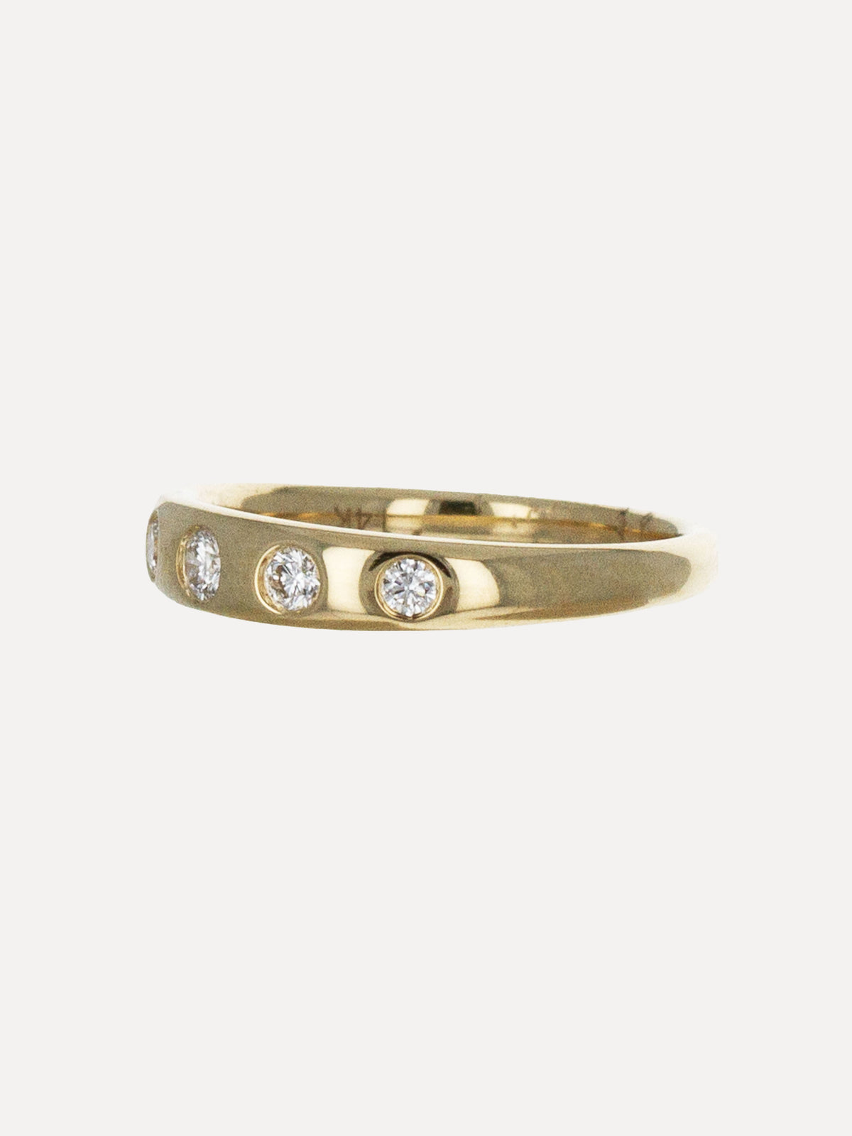 14K Flush-Set Diamond Band