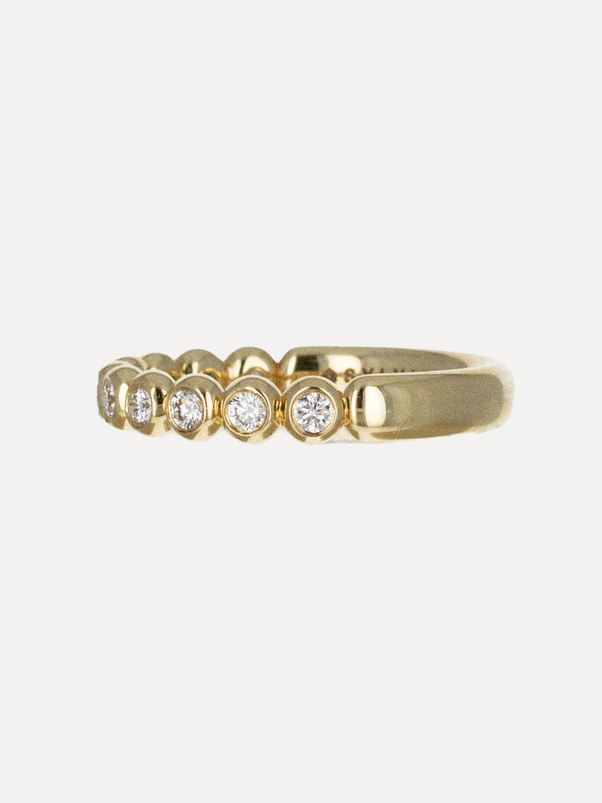14k Diamond Bead Band