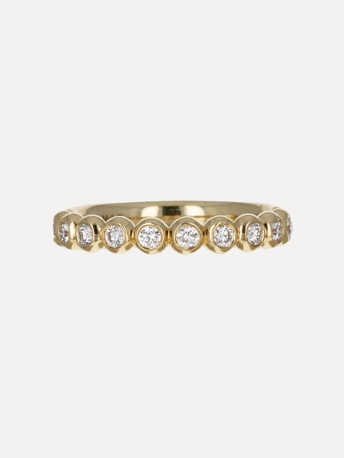 14k Diamond Bead Band