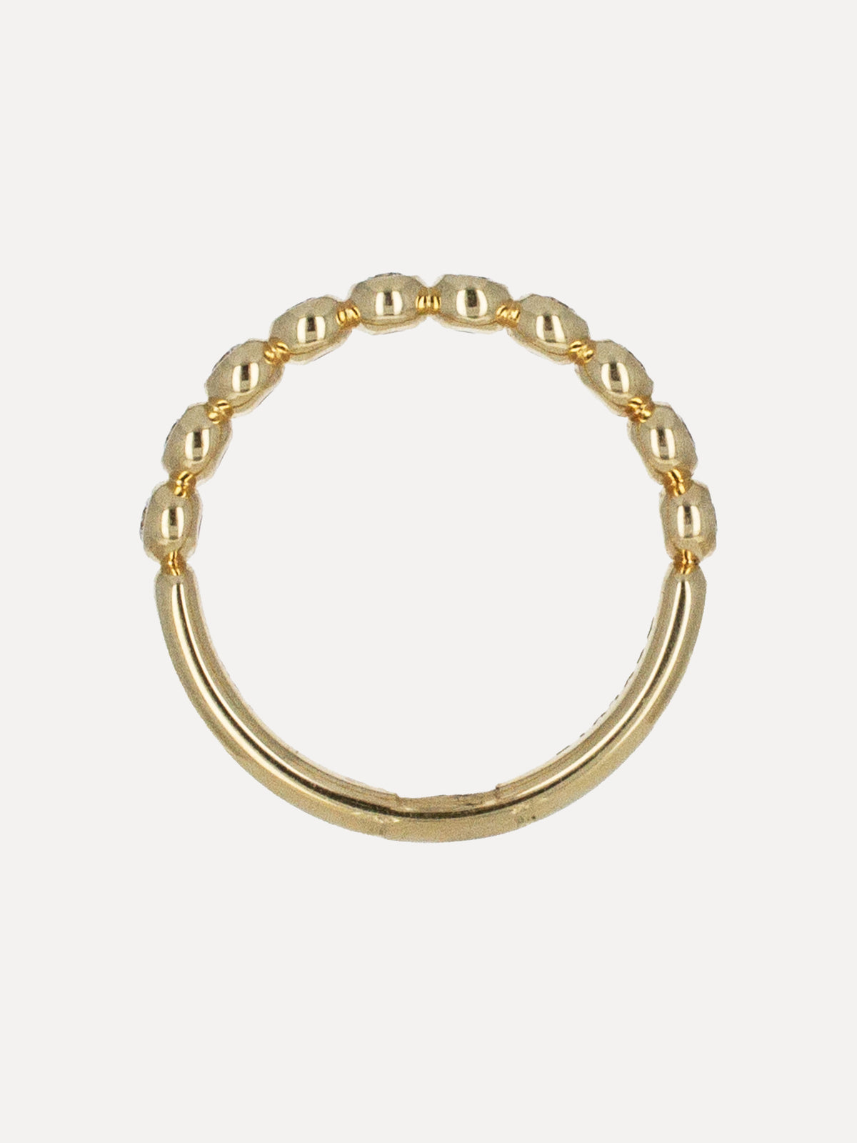 14k Diamond Bead Band