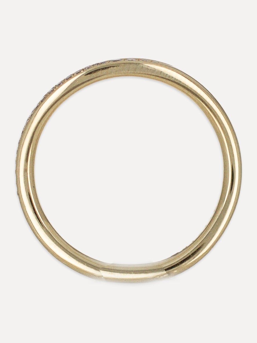 14K Curved Wave Pavé Diamond Band