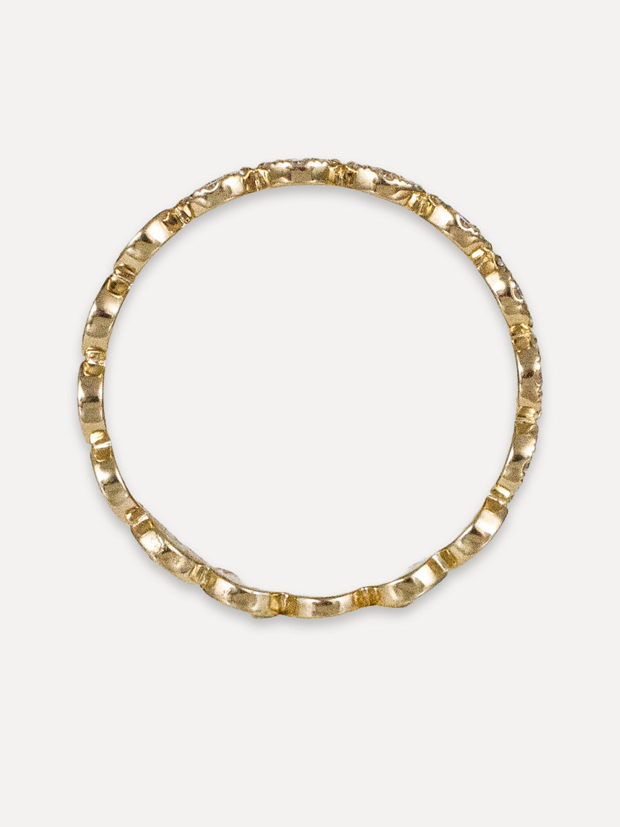 14K Pavé Diamond Circle Band