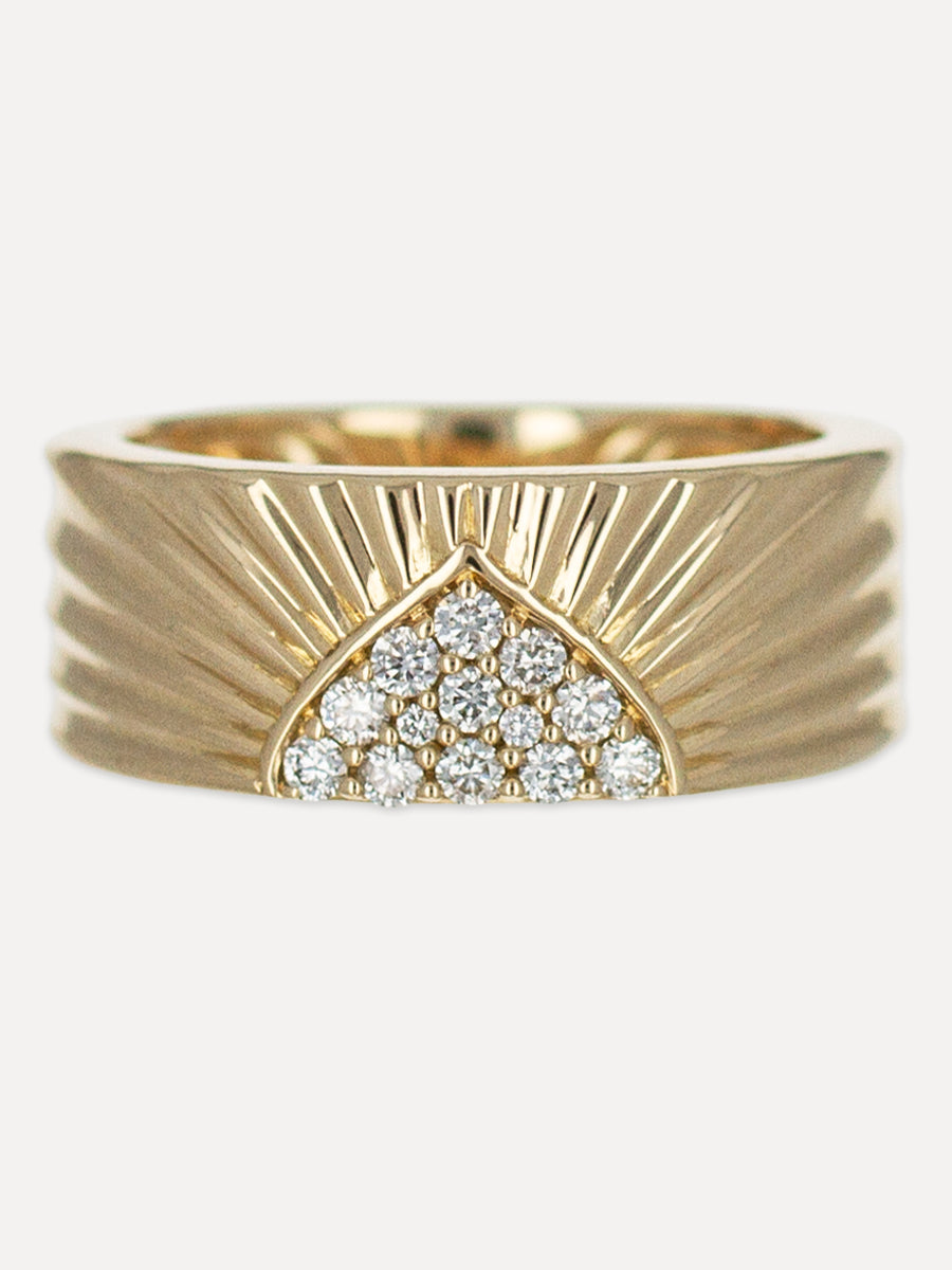 14K Solaz Sunrise Diamond Cigar Band