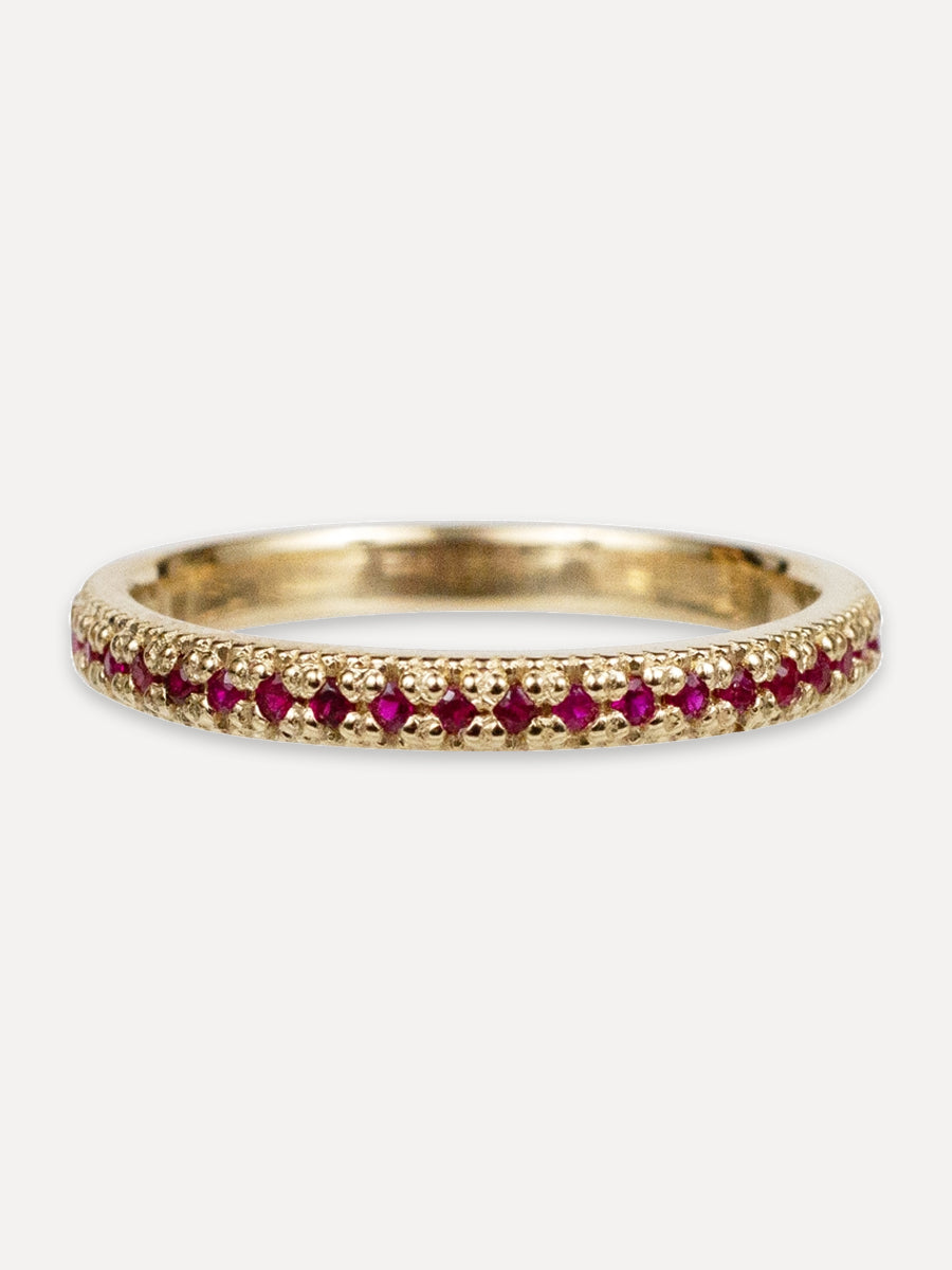 Crimson Red Rings 14K Crimson Crown Ring