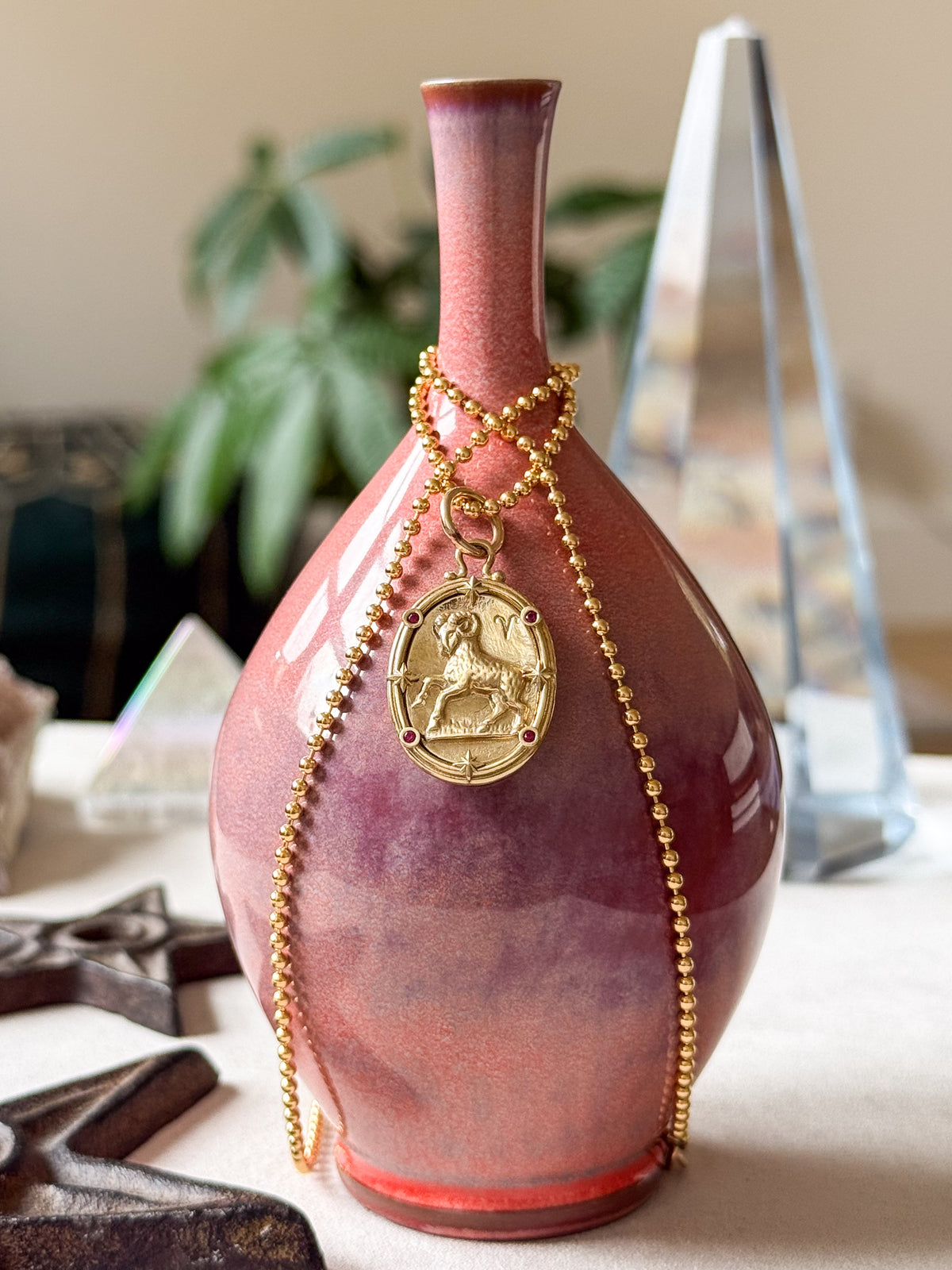 Aries Zodiac Cameo Charm