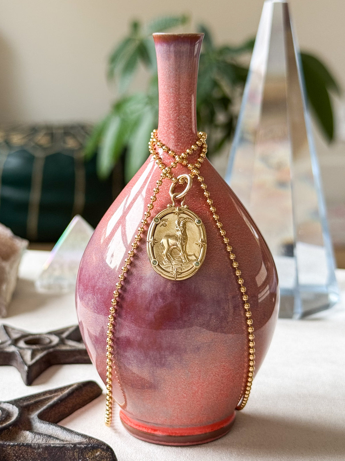 Capricorn Zodiac Cameo Charm