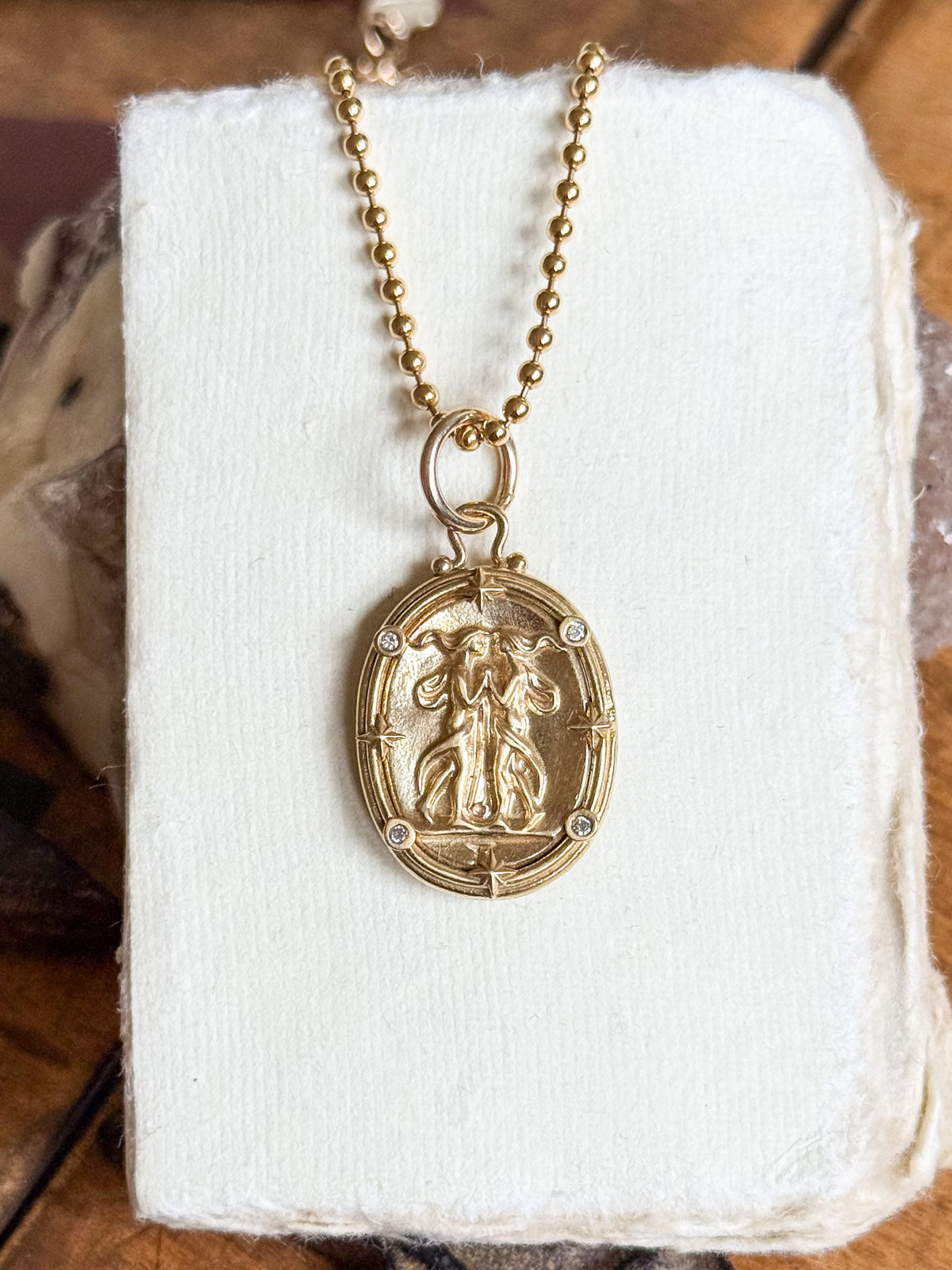 Gemini Zodiac Cameo Charm