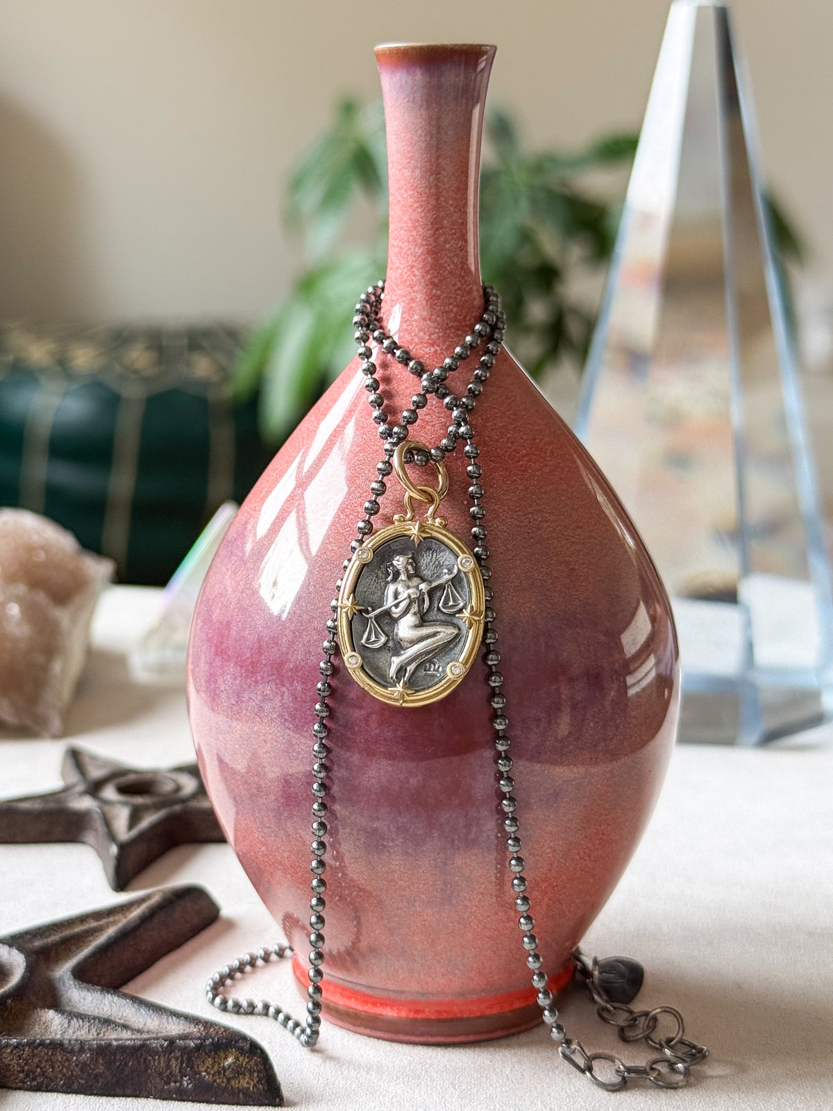 Libra Zodiac Cameo Charm