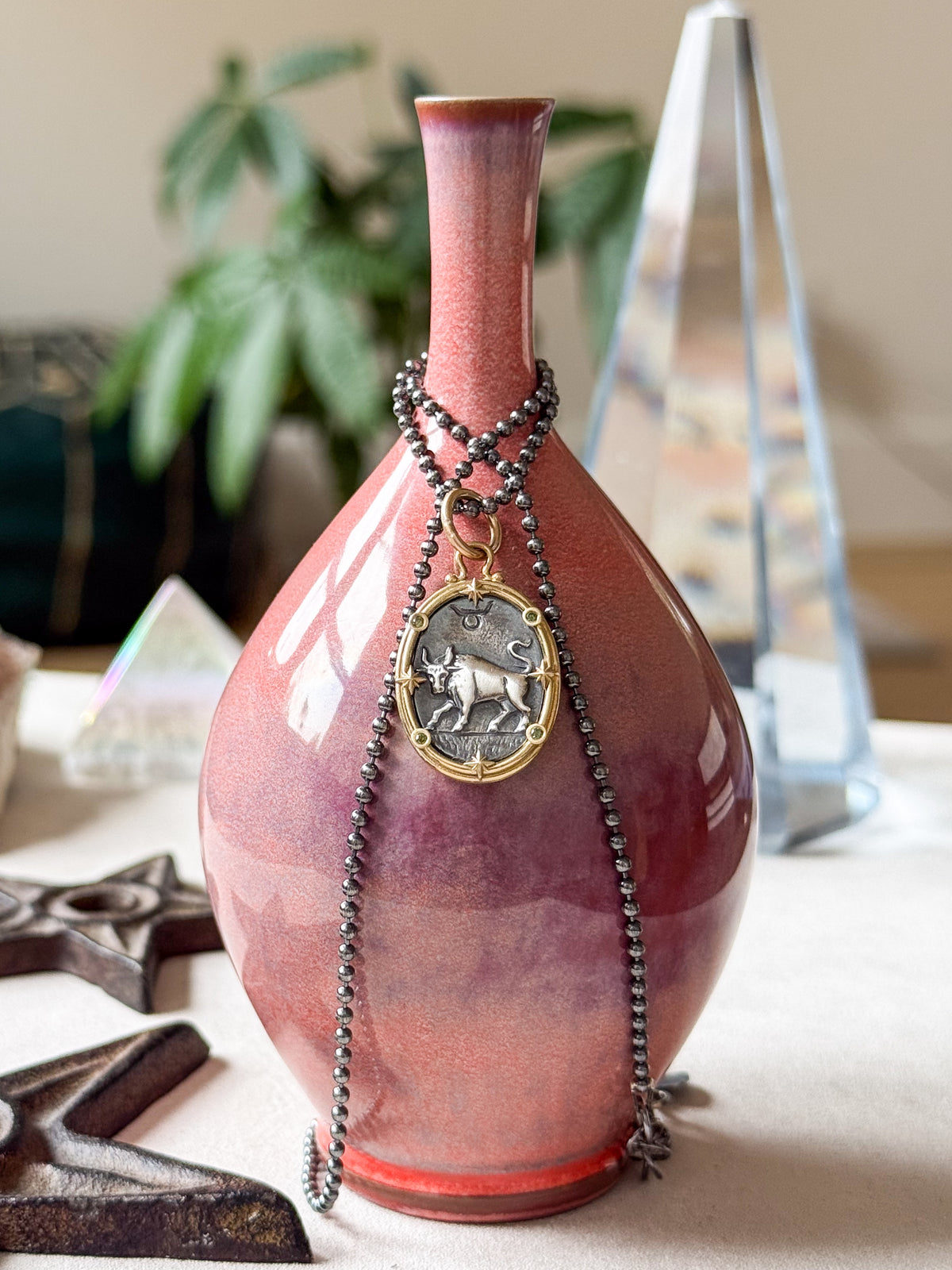 Taurus Zodiac Cameo Charm