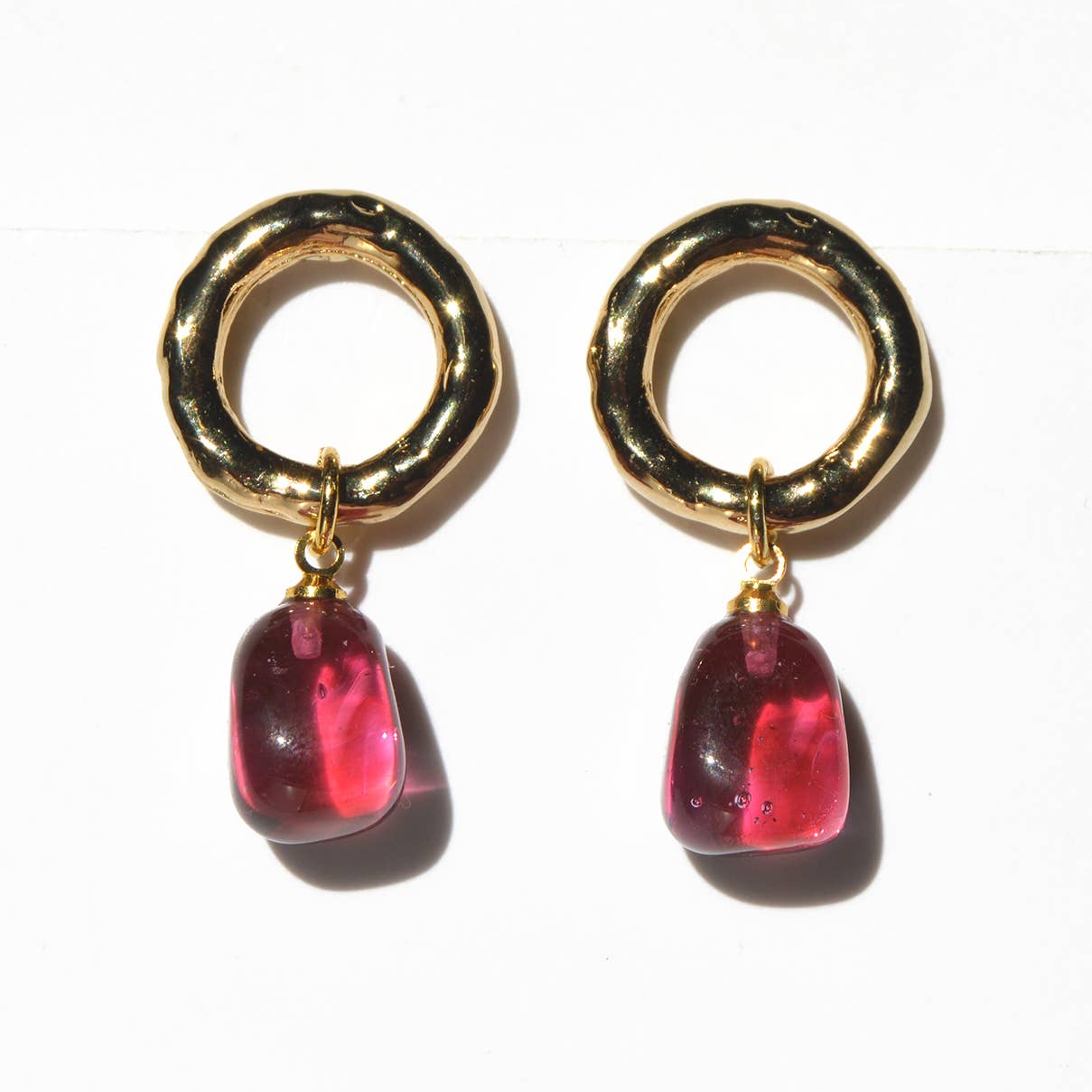 Chama Navarro - LALETI Murano glass medium hoop earrings