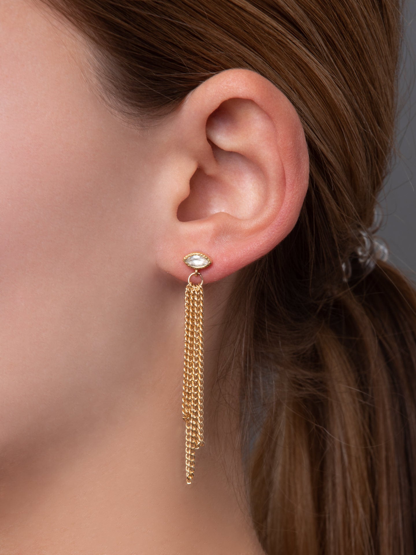 Buy Gold Plated Z Sparkle Chain Drop Earrings - Accessorize India