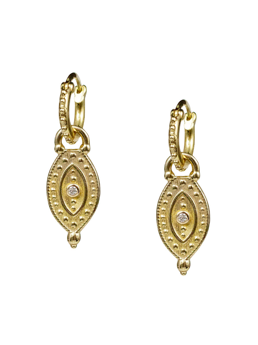 Buy Gold-Plated Alloy Golden Round Hoop Style Earrings - The Pari Online at  Best Price | Distacart