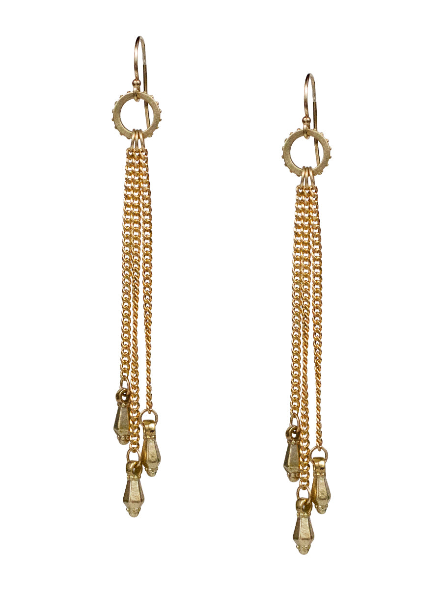 traditional design 20kt gold chain for ear stud earrings handmade jewelry |  eBay