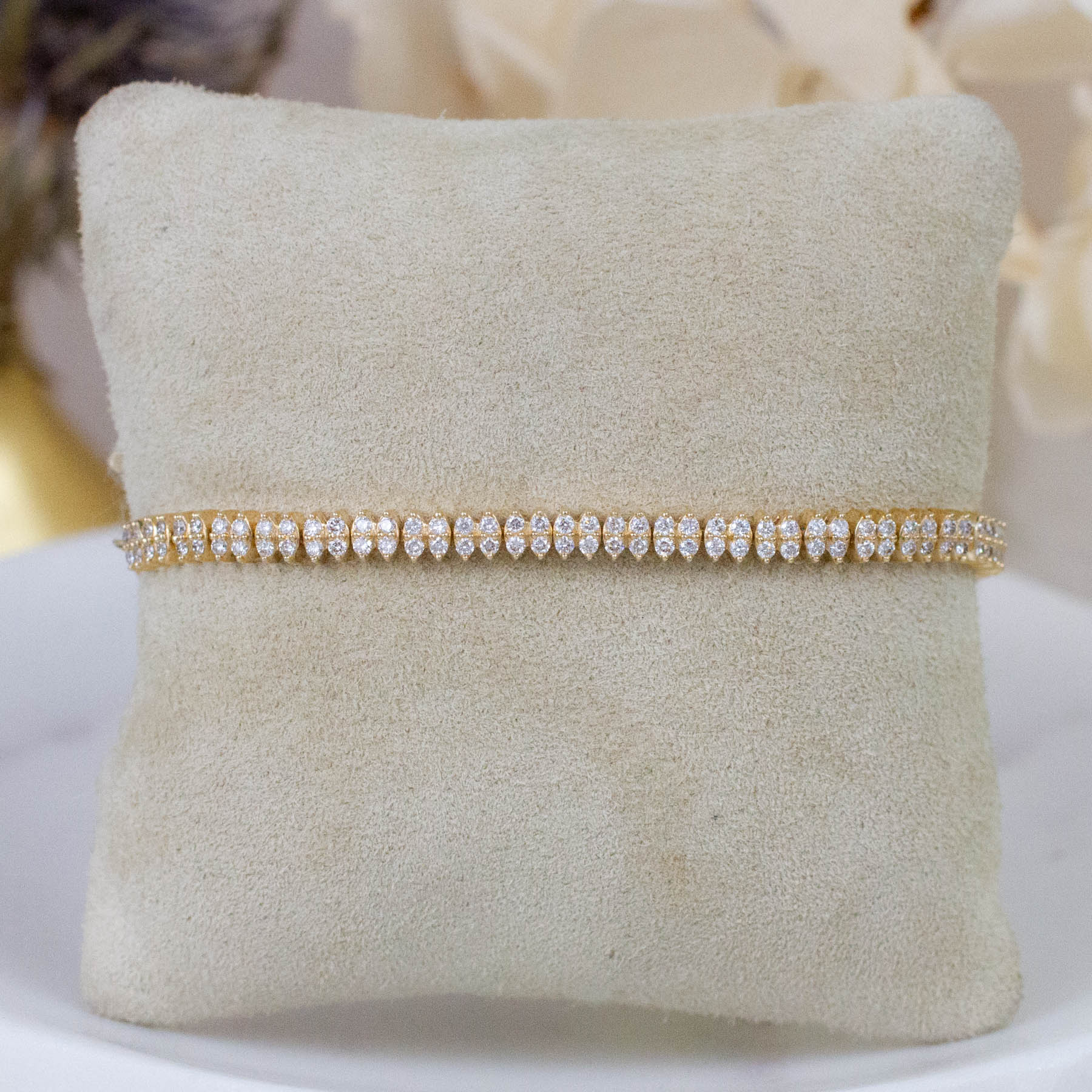 14K Diamond Marquise Tennis Bracelet
