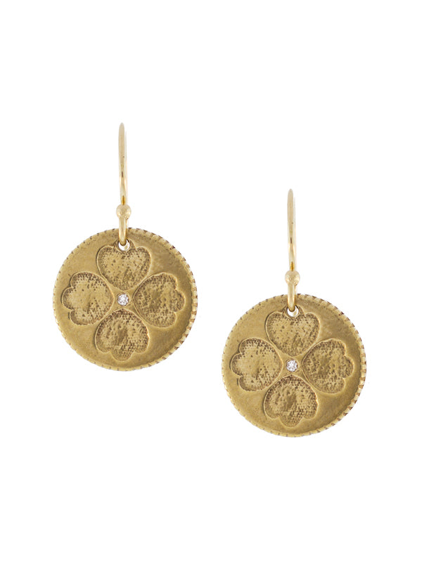 Flynn Earrings - Large "opportunity & luck"