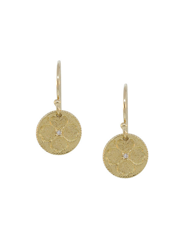 Flynn Earrings - Small "opportunity & luck"