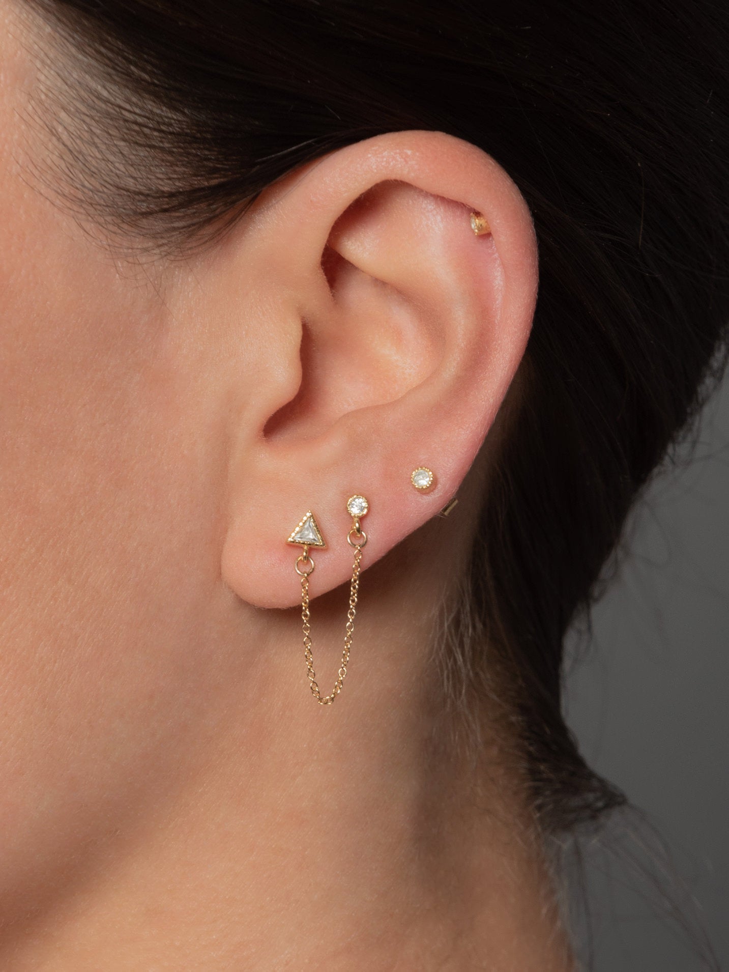 Kira Trio Chain Studs