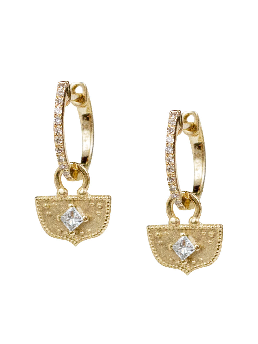 14K Diamond Mini Bindu Earrings