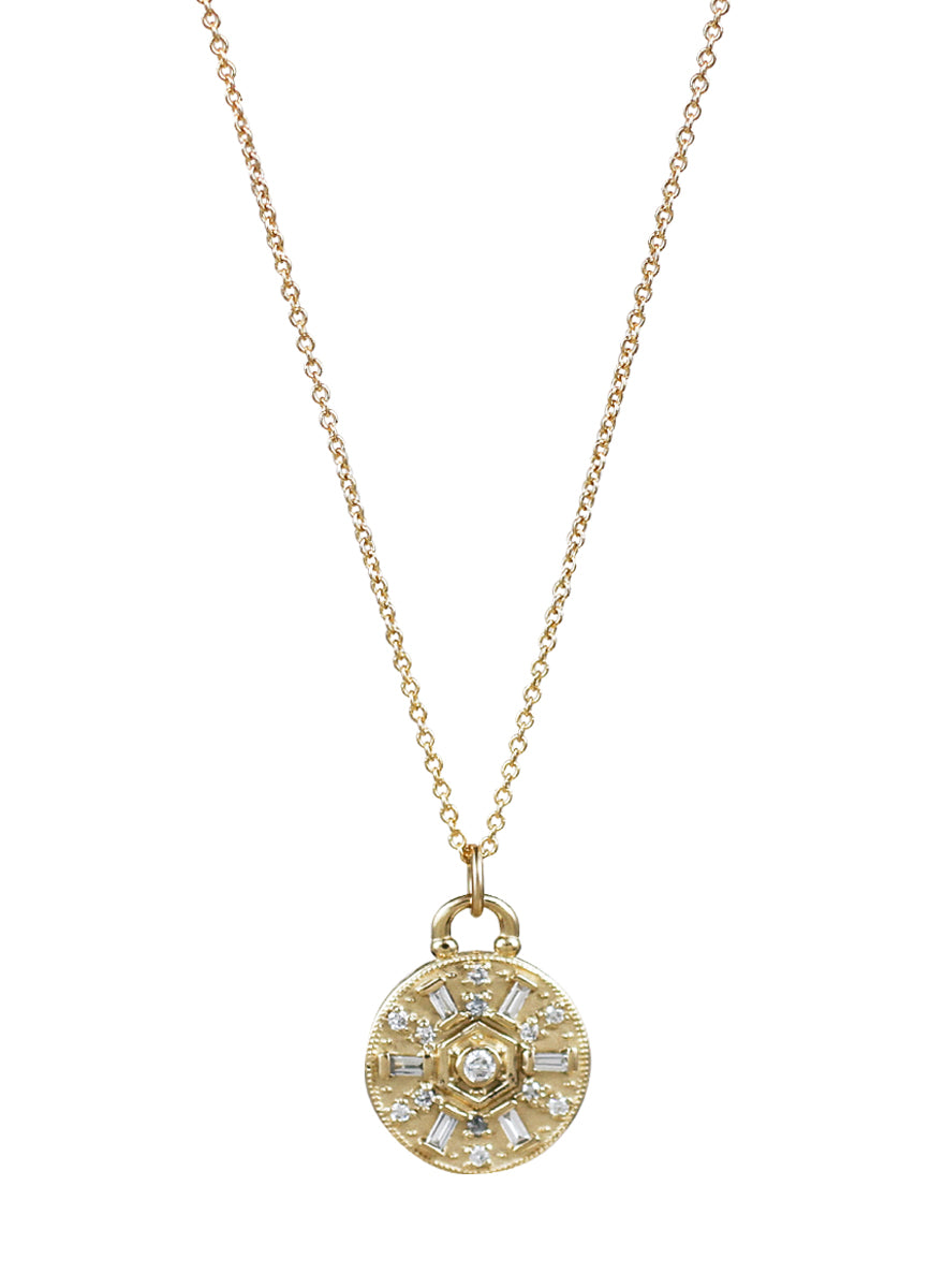 14K Baguette Raja Necklace - small