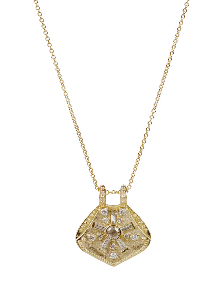 14K Indigo Diamond Necklace