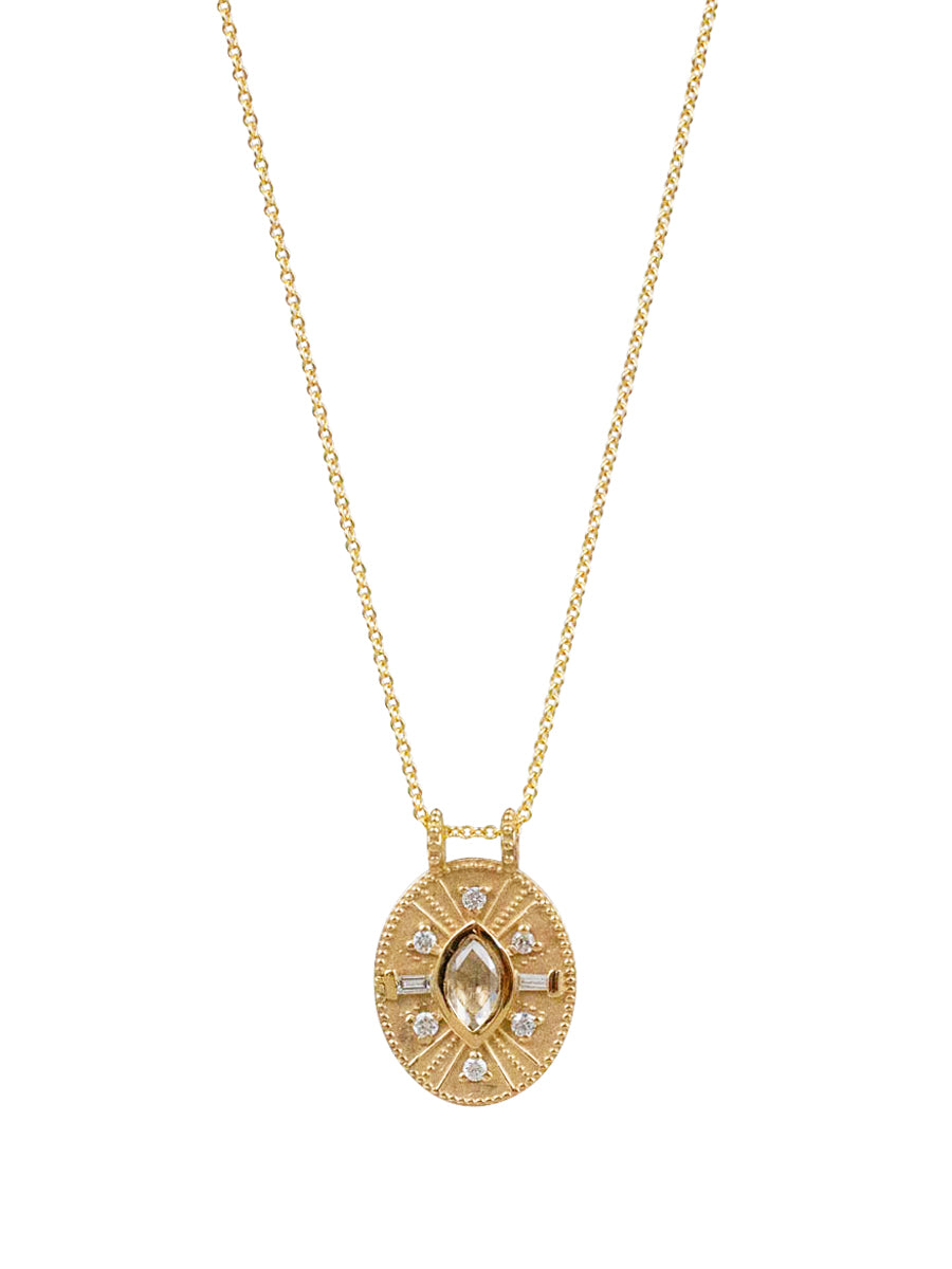 14K Lapis Diamond Necklace