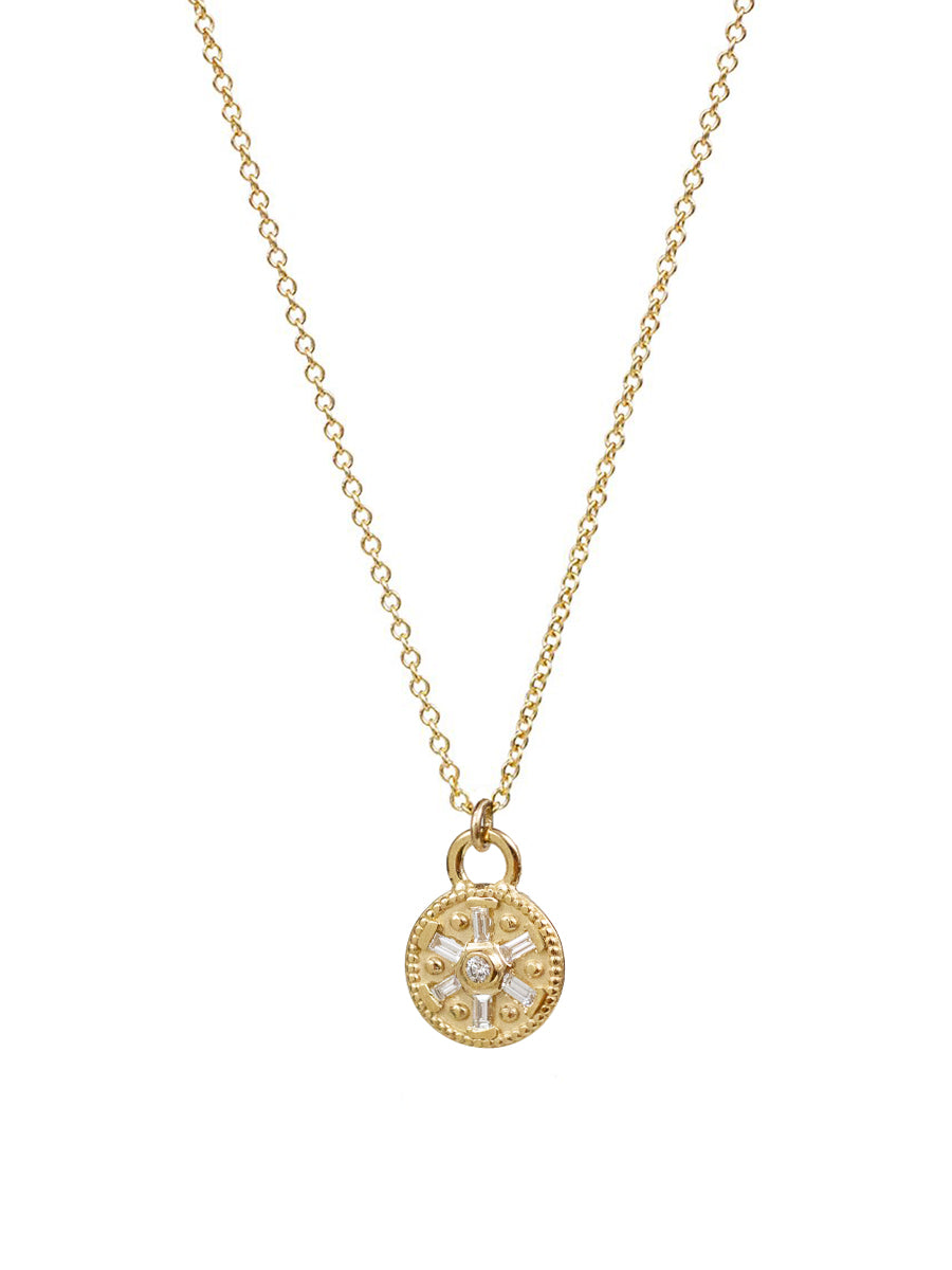 14K Mini Baguette Raja Necklace