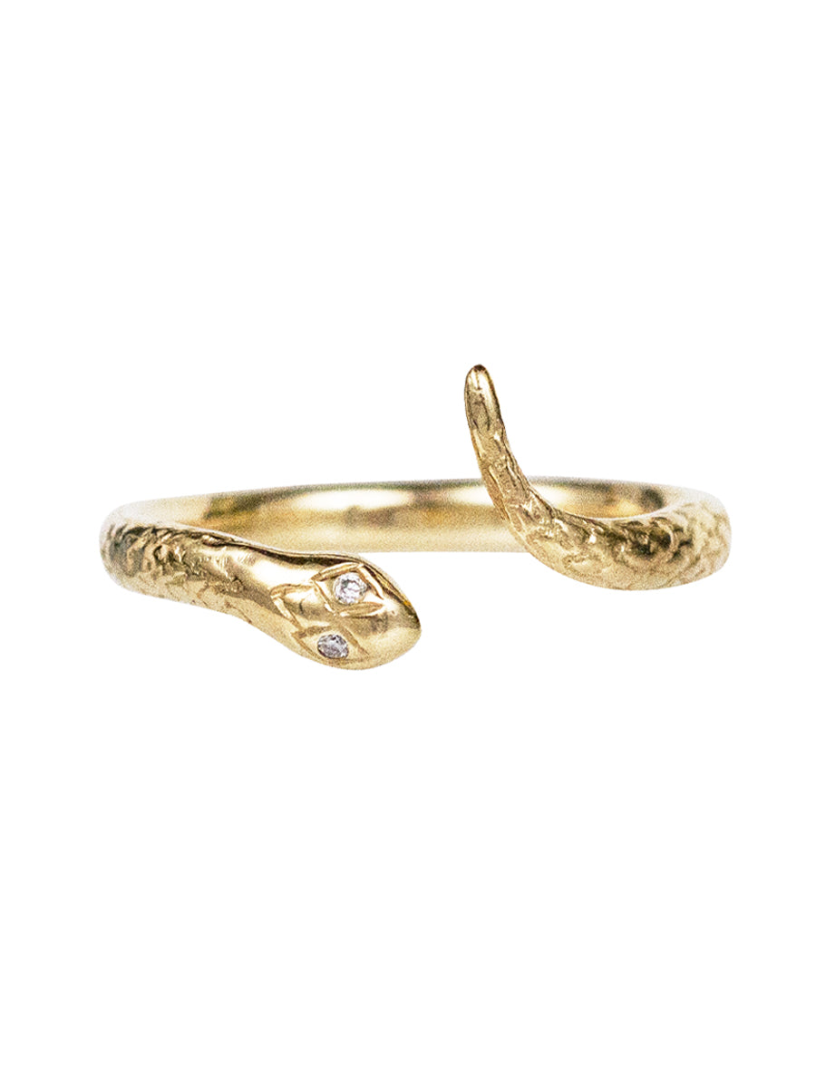 14k Yellow Gold Snake Cuff Bracelet