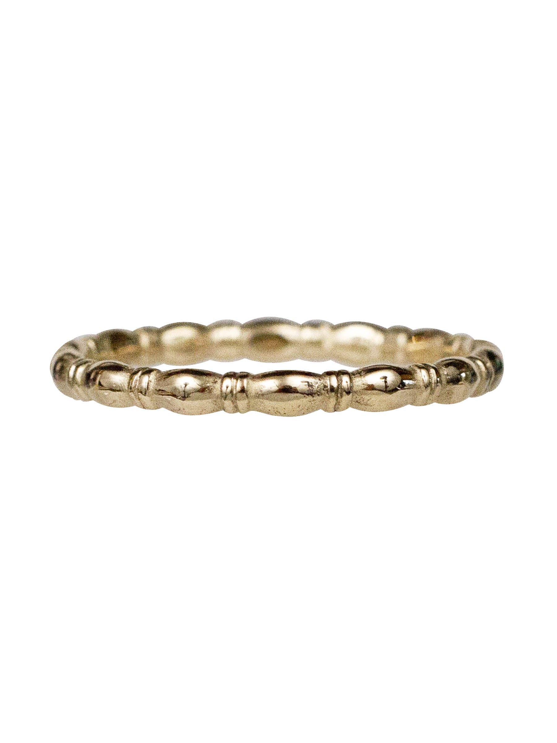 14K Bamboo Stacking Band