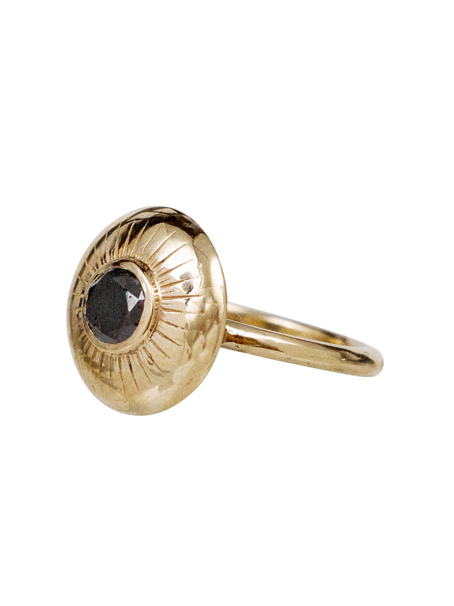 14K Eclipse Black Diamond Ring