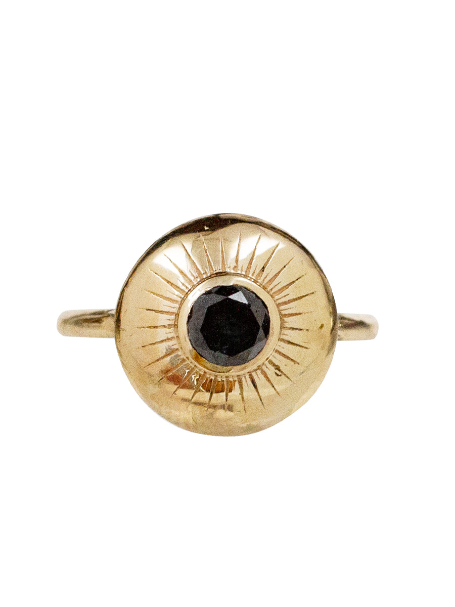 14K Eclipse Black Diamond Ring