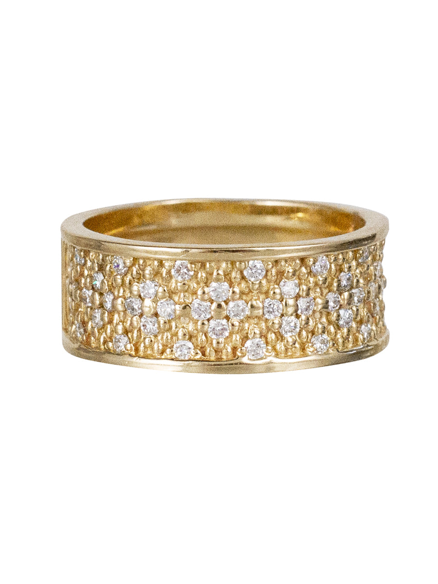 14K Diamond Floral Cigar Band