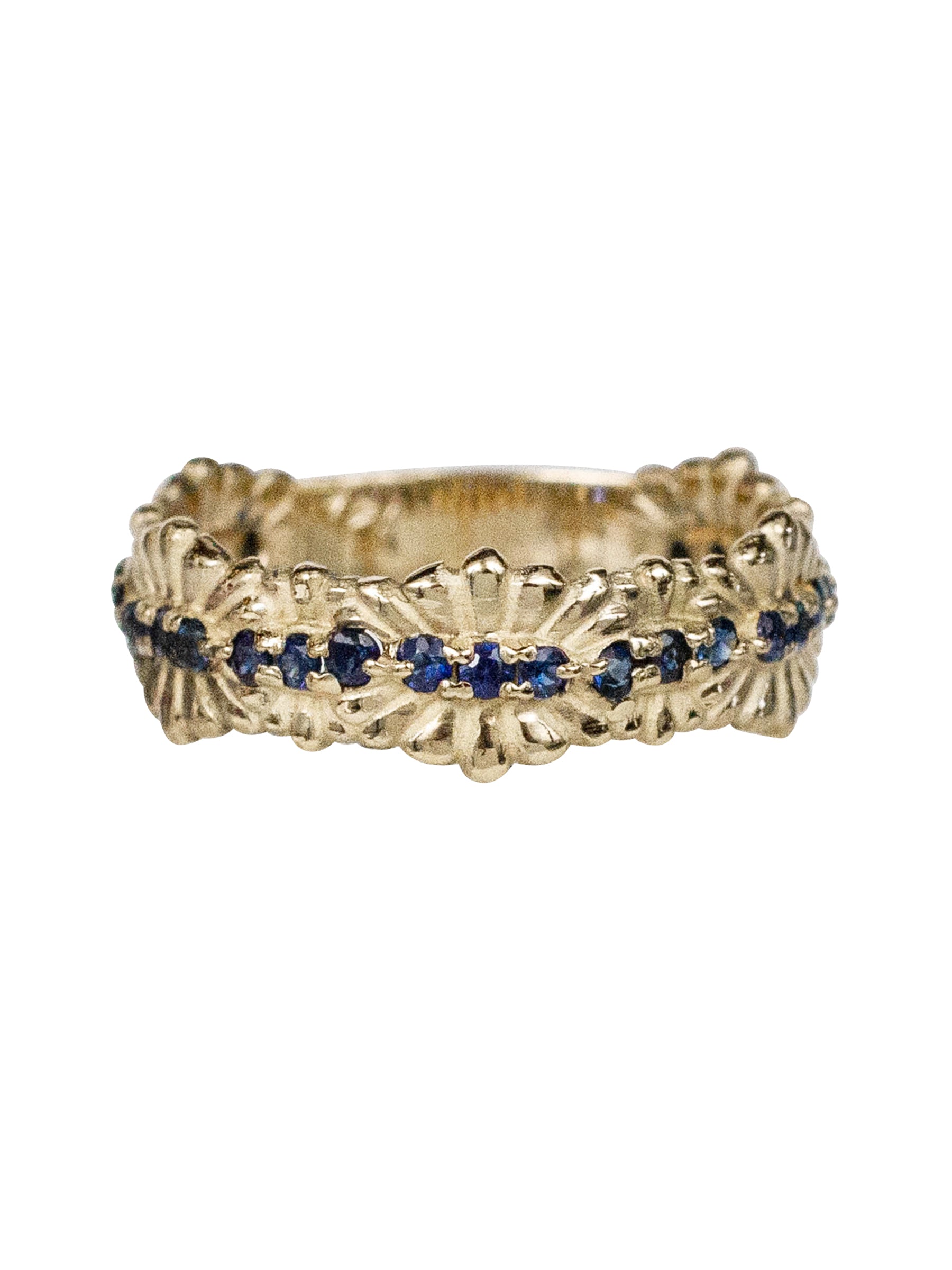 14K Laurel Diamond Band