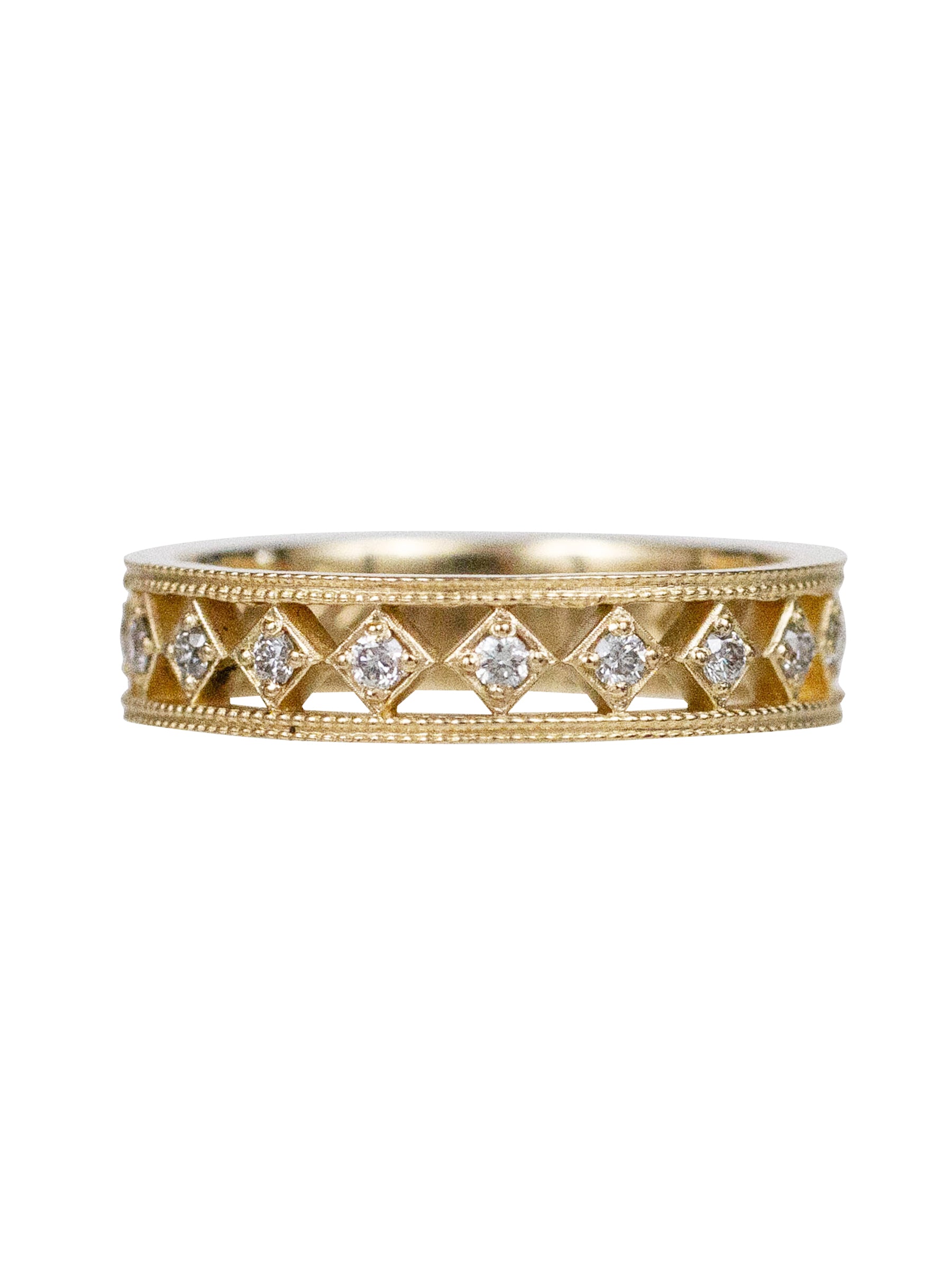 14K Matrix Diamond Band