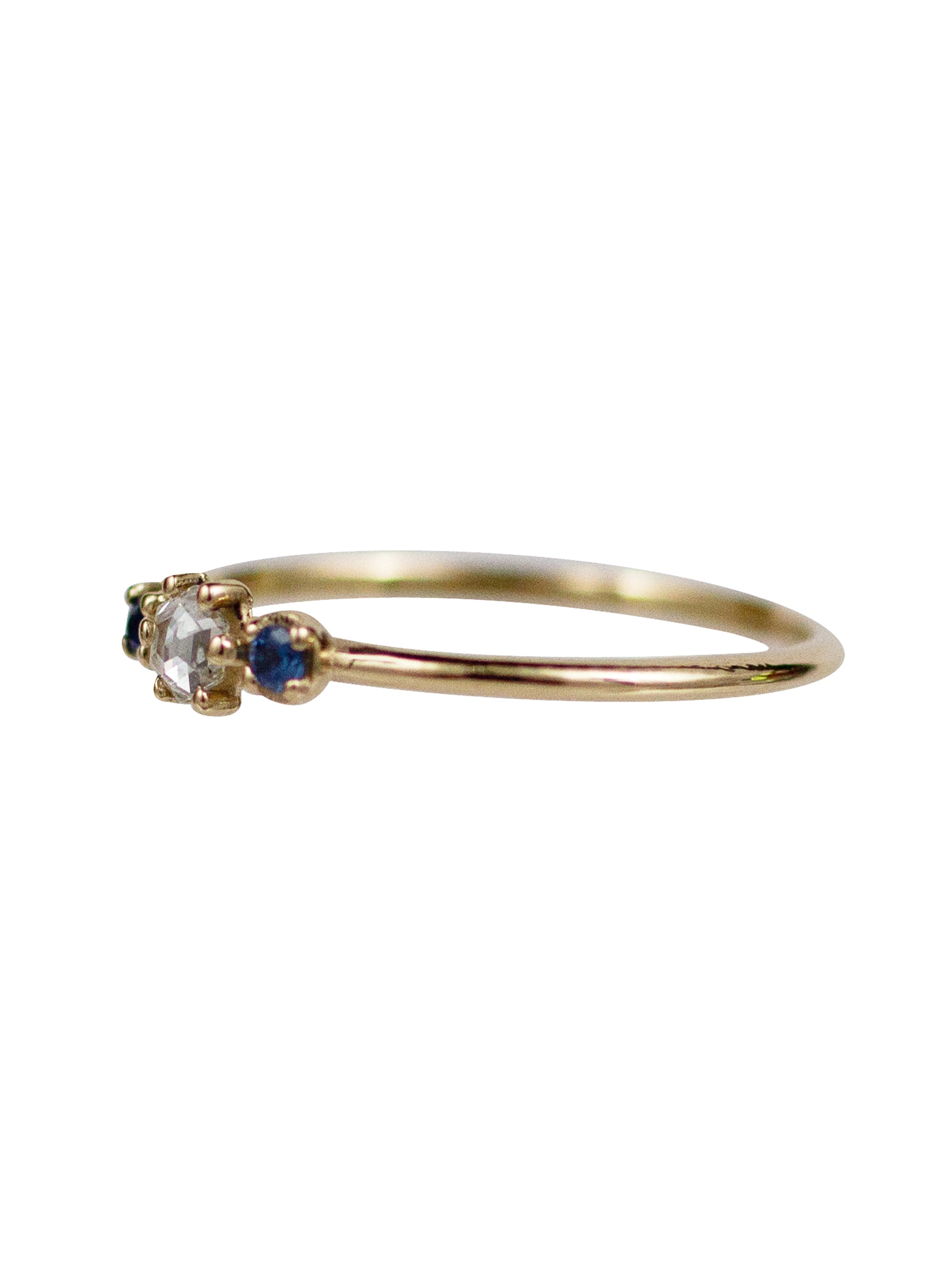 14K Amelia Diamond & Sapphire Ring