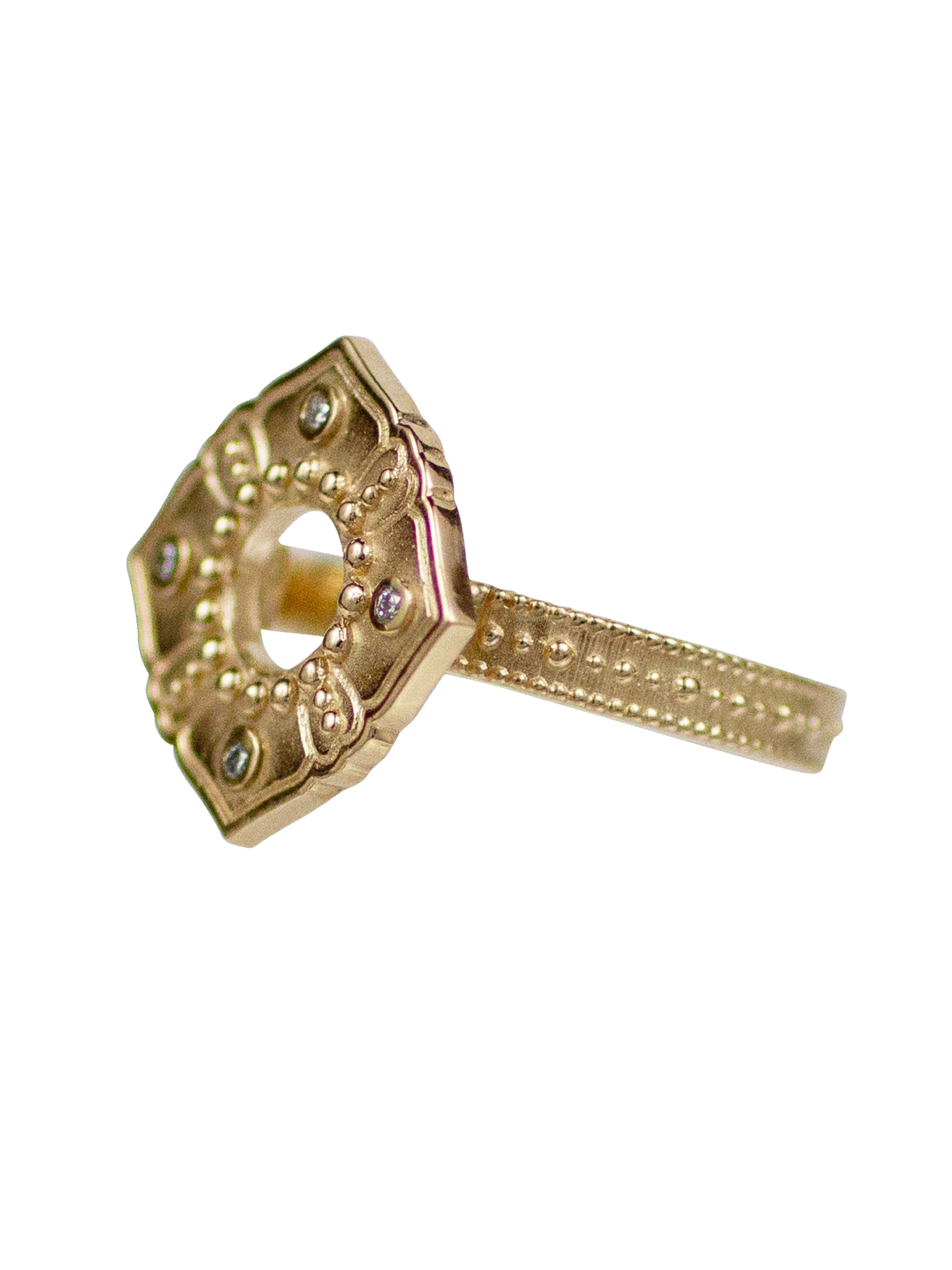 14K Anahata Diamond Ring - Lulu Designs Jewelry
