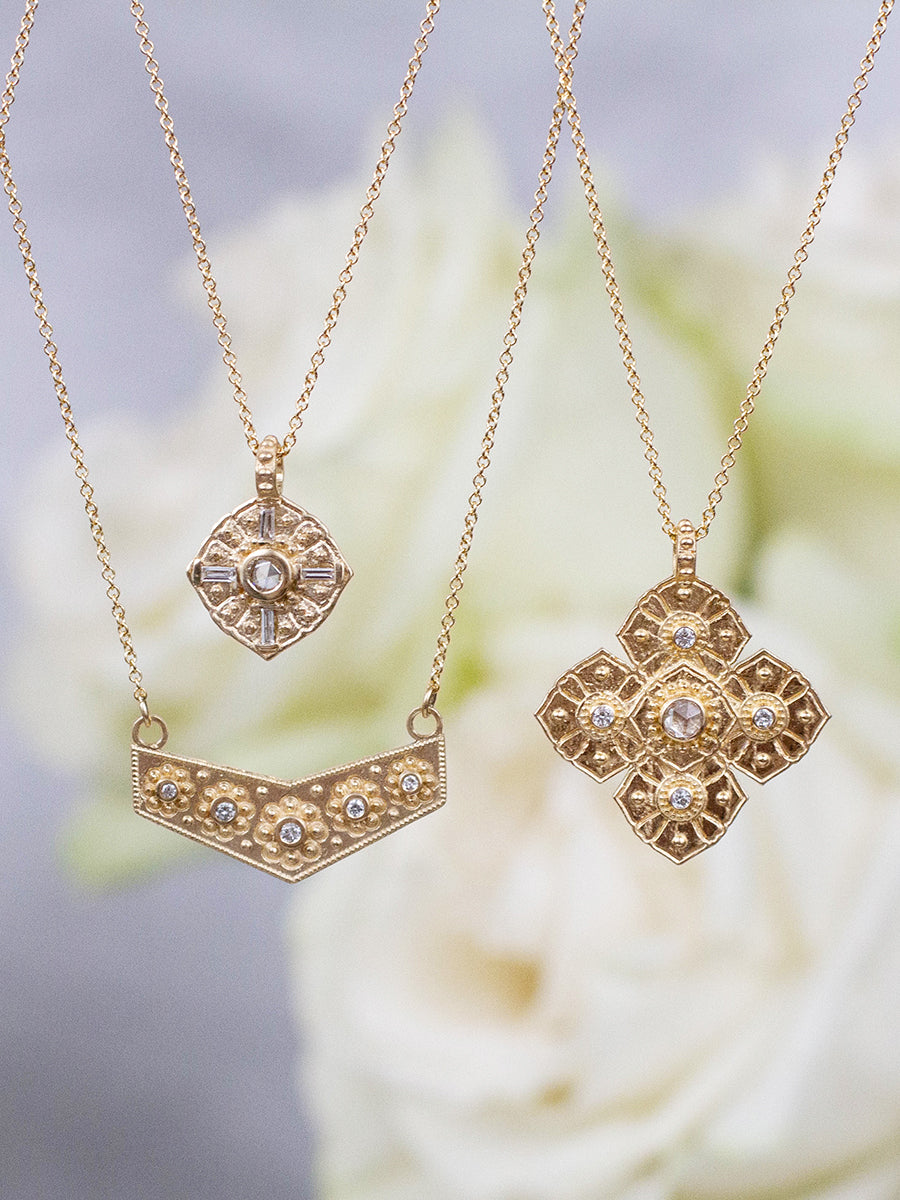 14K Flora Diamond Necklace