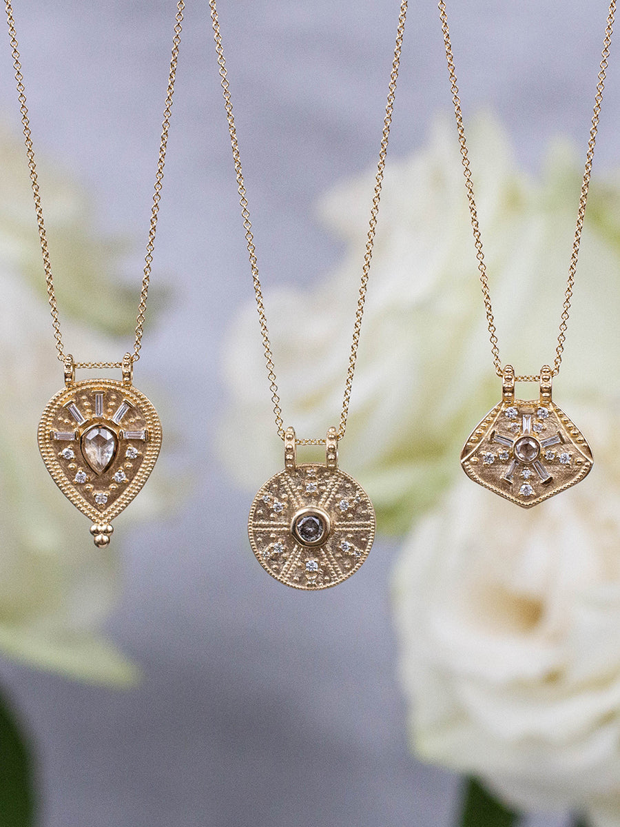 14K Indigo Diamond Necklace