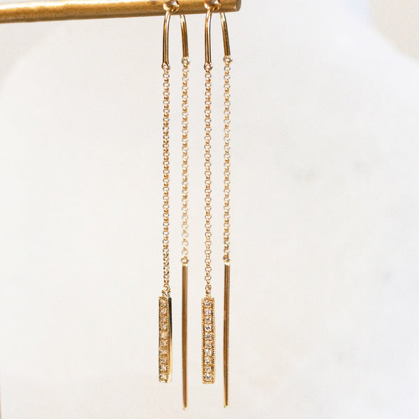 14K Diamond Ear Threader Lulu Designs Jewelry