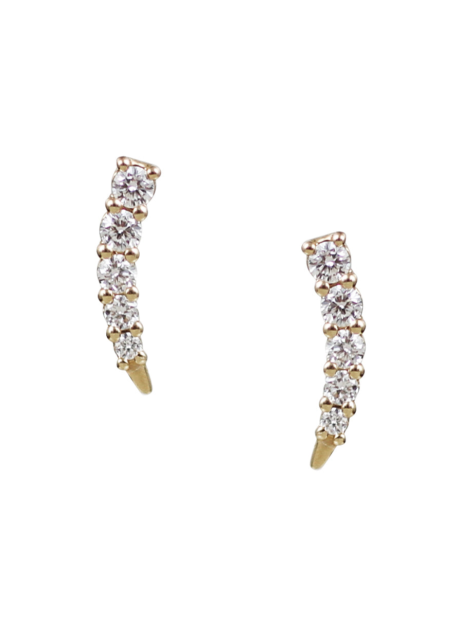 14K Diamond Tapered Posts