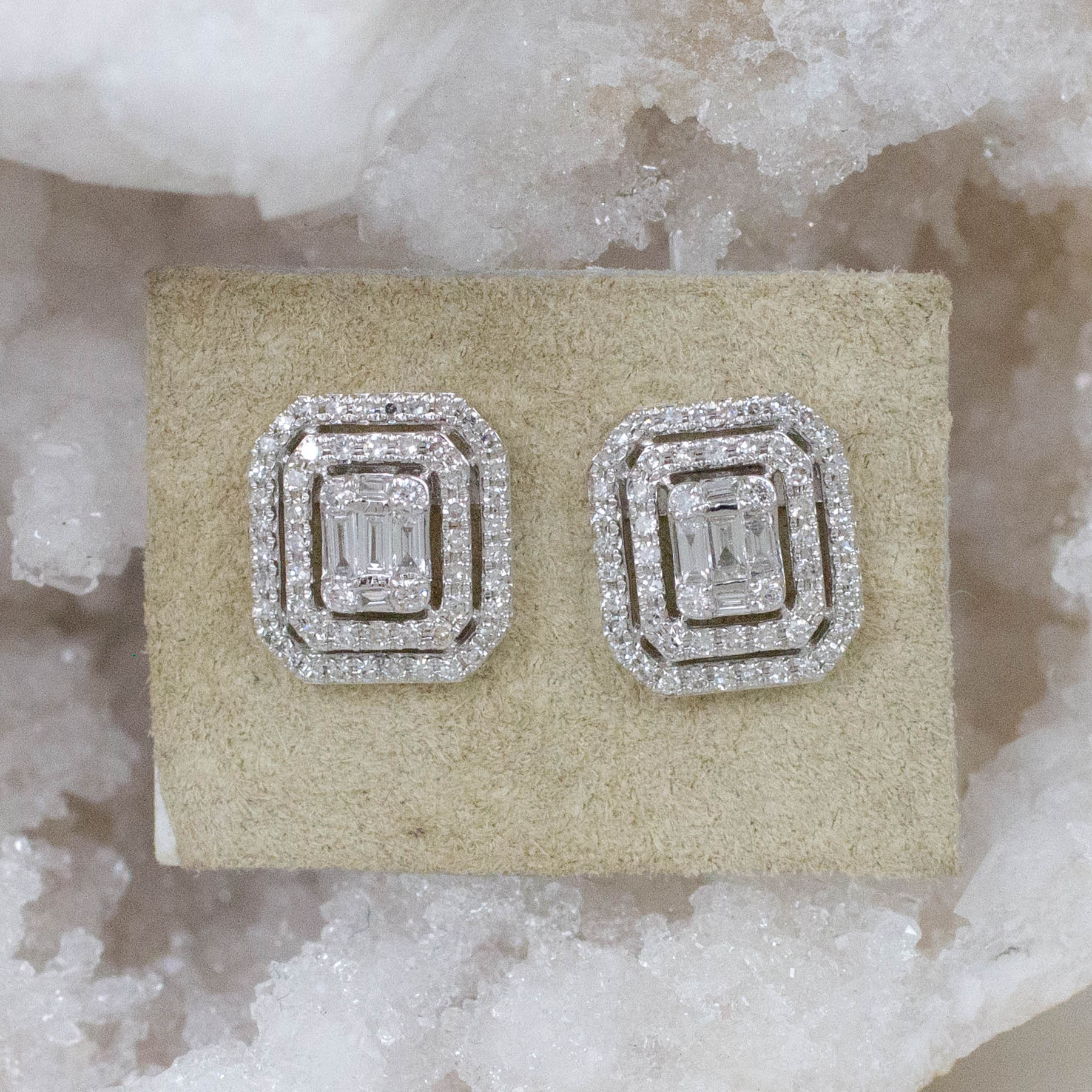 14K Diamond Deco Posts