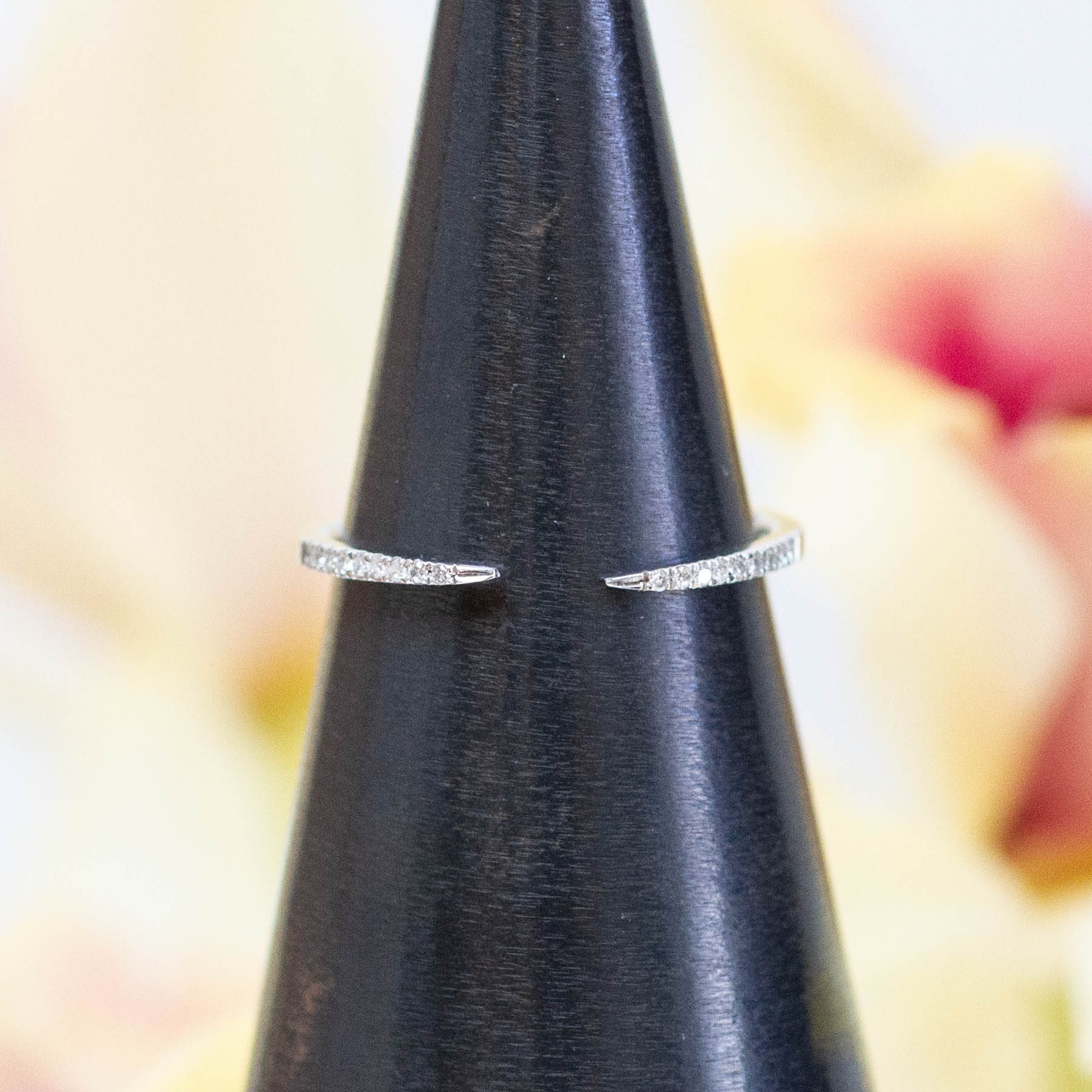 14K Diamond Pointed Open Ring