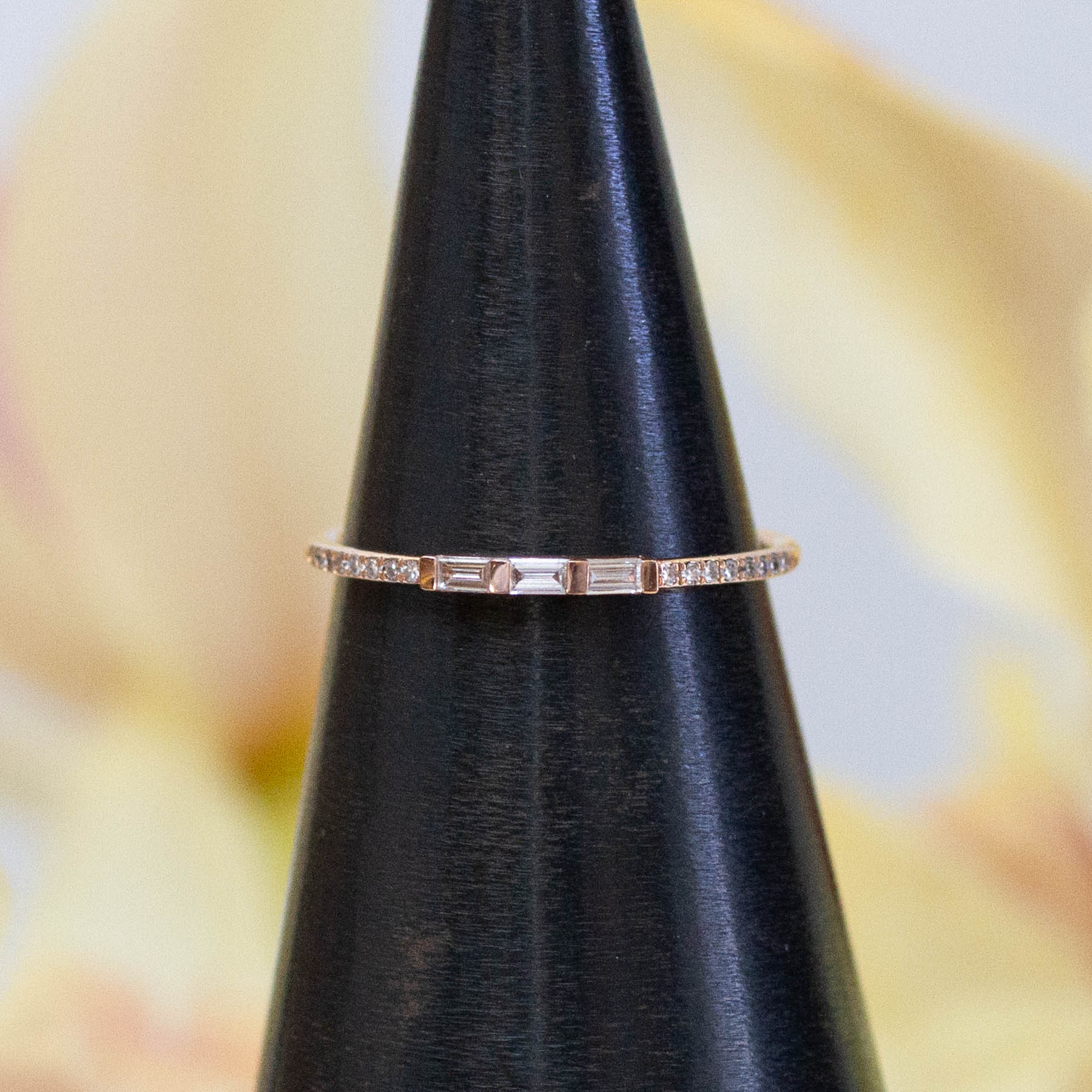 14K Diamond Baguette Row Ring