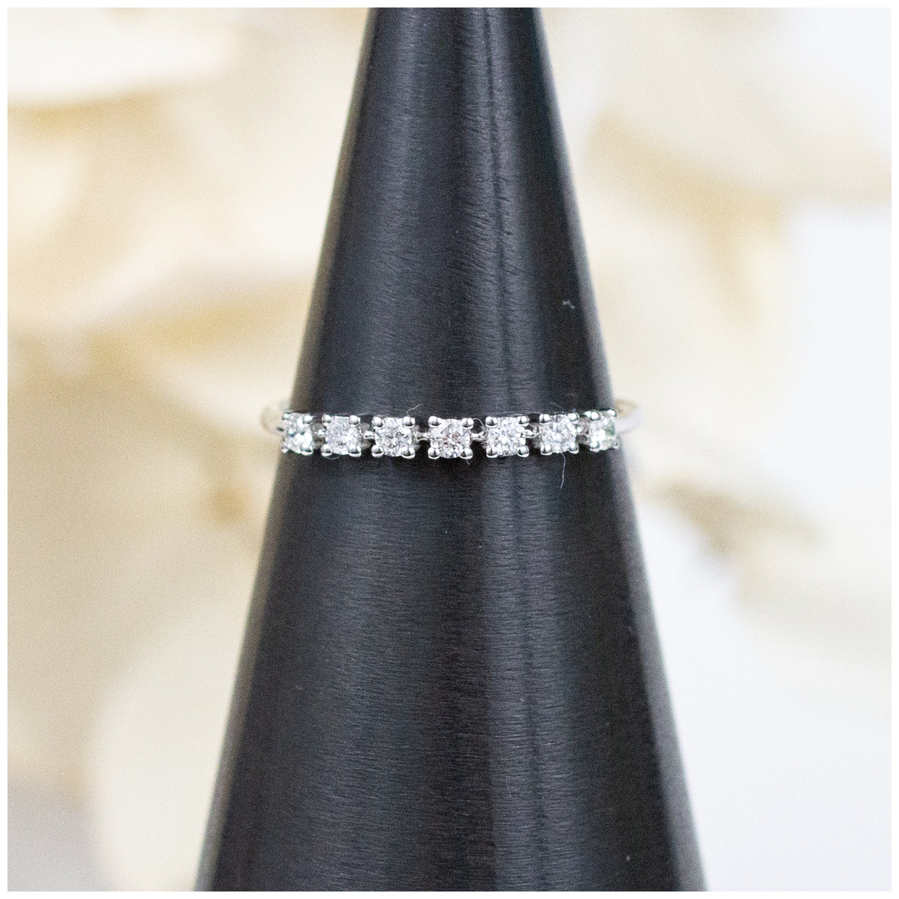 14KR Diamond Separated Bezel Stacker