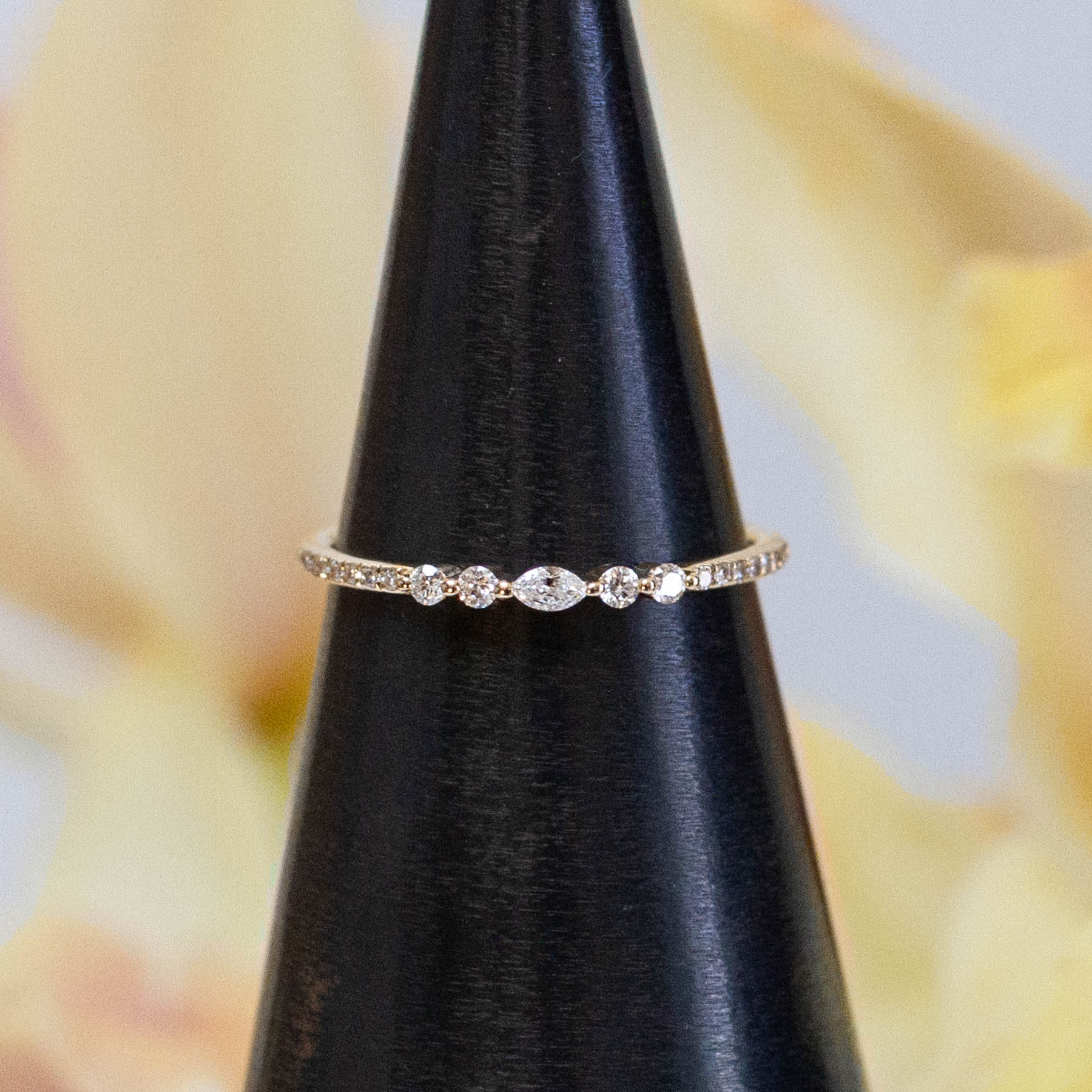 14K Diamond Marquise Ring