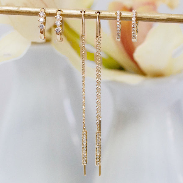 14K Diamond Ear Threader Lulu Designs Jewelry