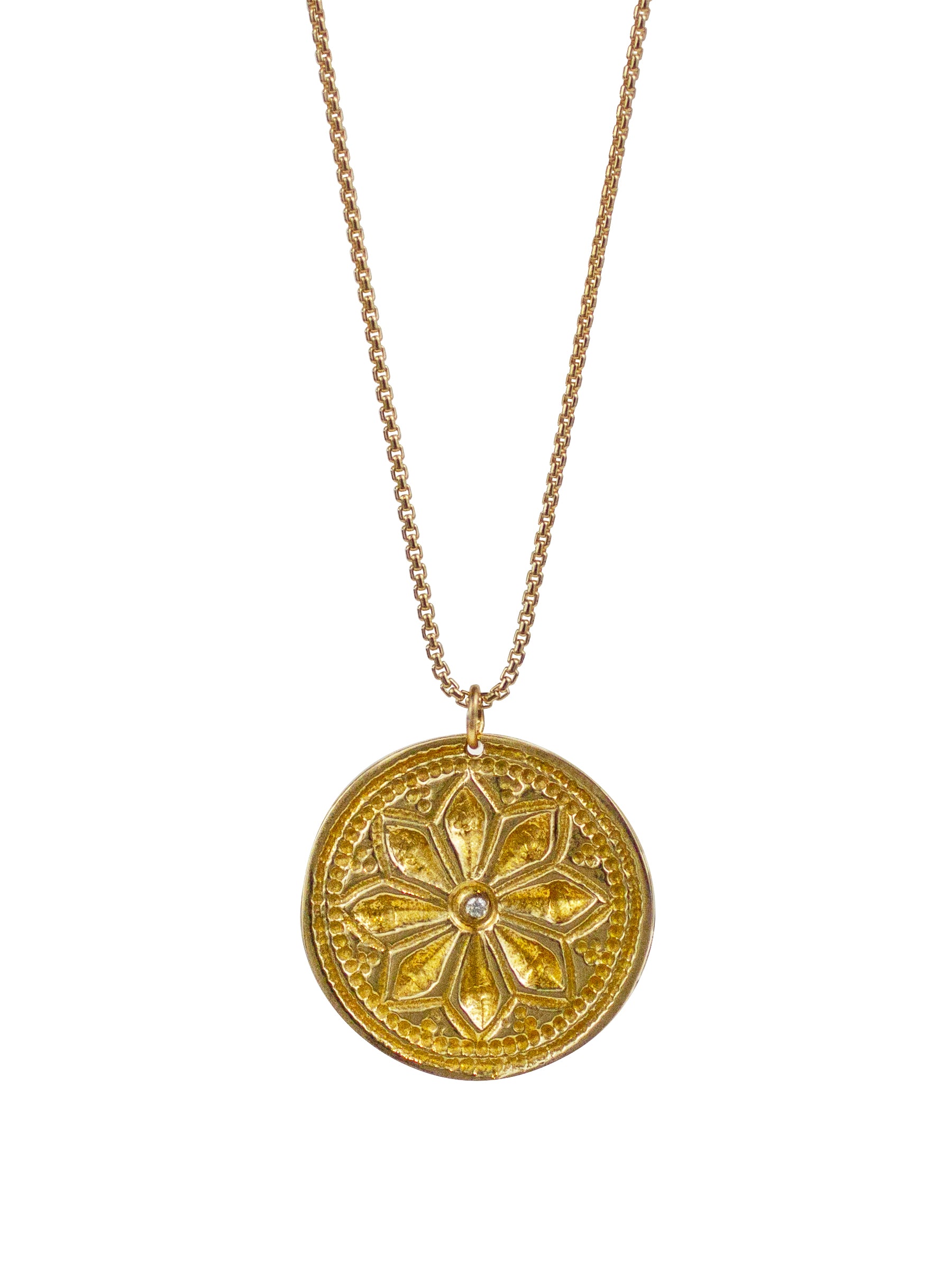 Lotus Necklace - large "bloom in unlikely places"