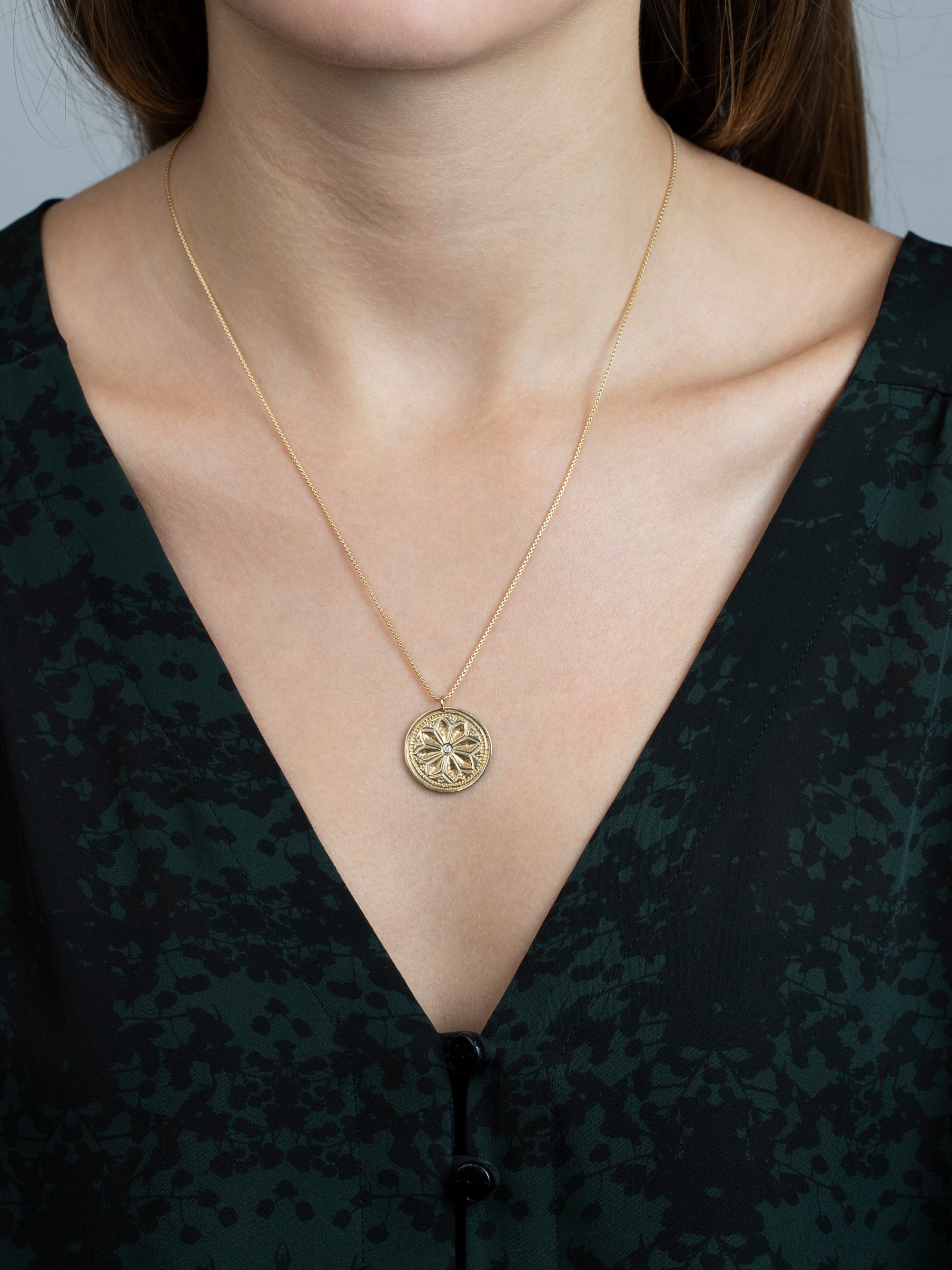 Lotus Necklace - large "bloom in unlikely places"