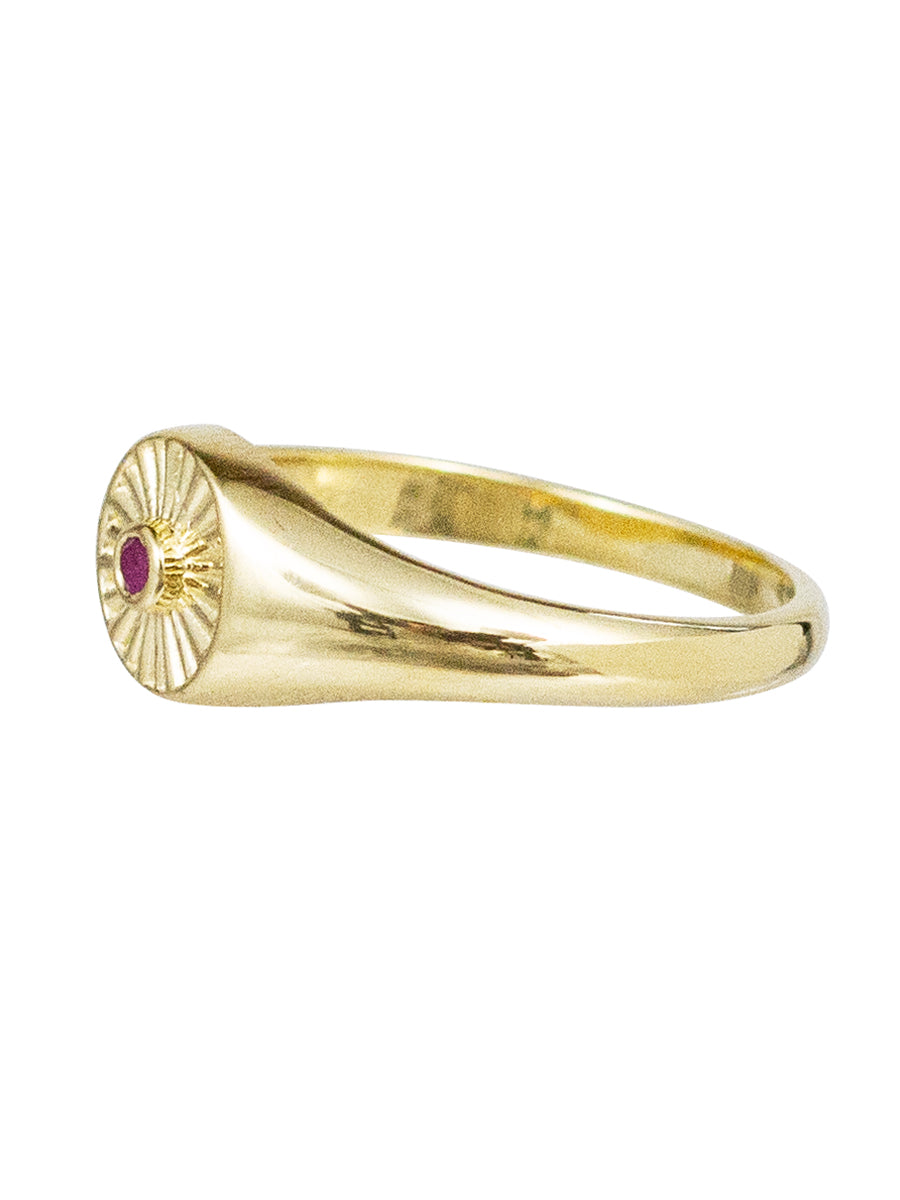 Sunburst Signet Ring